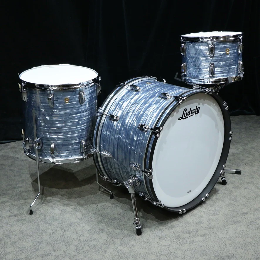 Ludwig Legacy Mahogany Drum Kit 24-13-16in - Sky Blue Pearl - Image 2