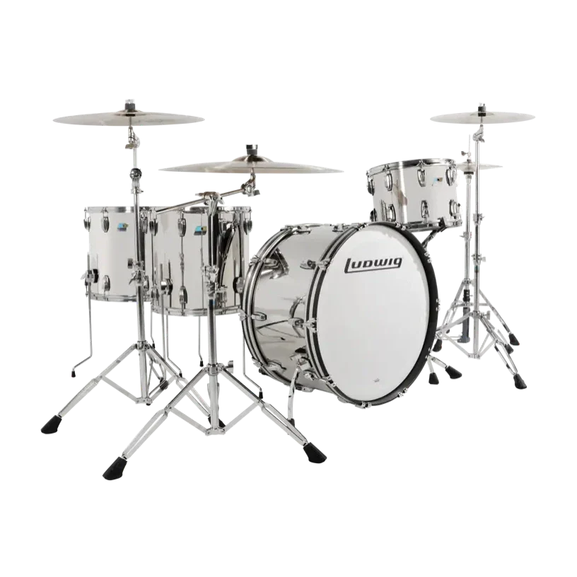 Ludwig Stainless Steel 4pc Zep Drum Set - Image 3