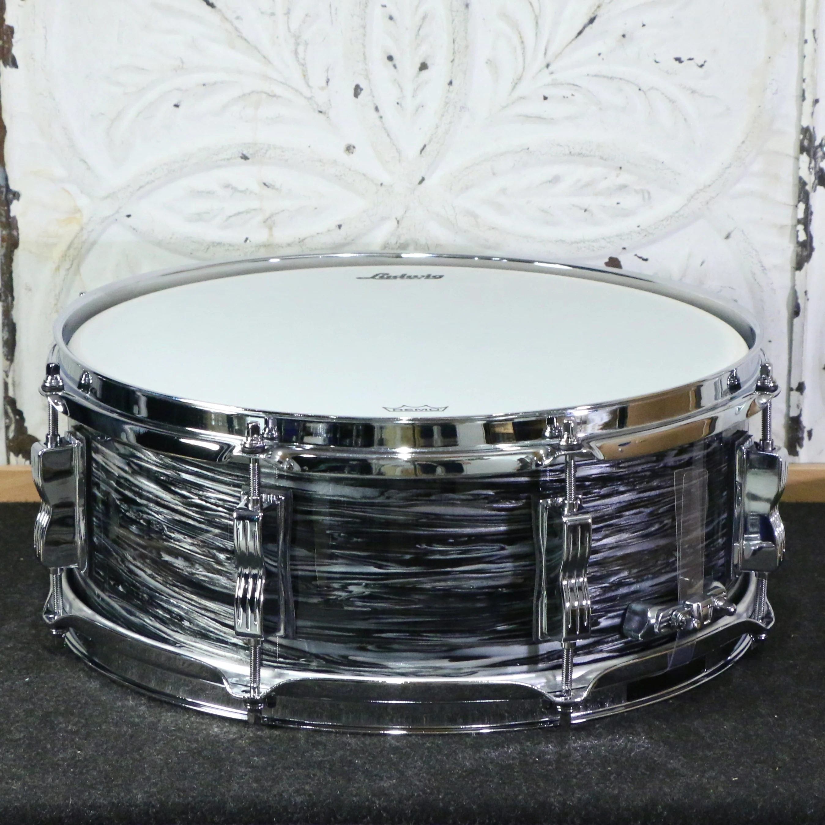Ludwig Legacy Mahogany Jazz Fest Snare Drum 14X5.5in - Vintage Black Oyster - Image 3