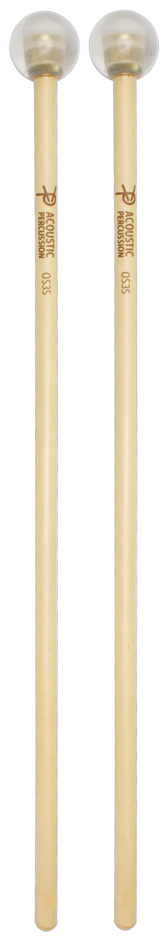 Acoustic Percussion Orchestral S Series Glockenspiel Mallets OS3S - Lexan on Brass