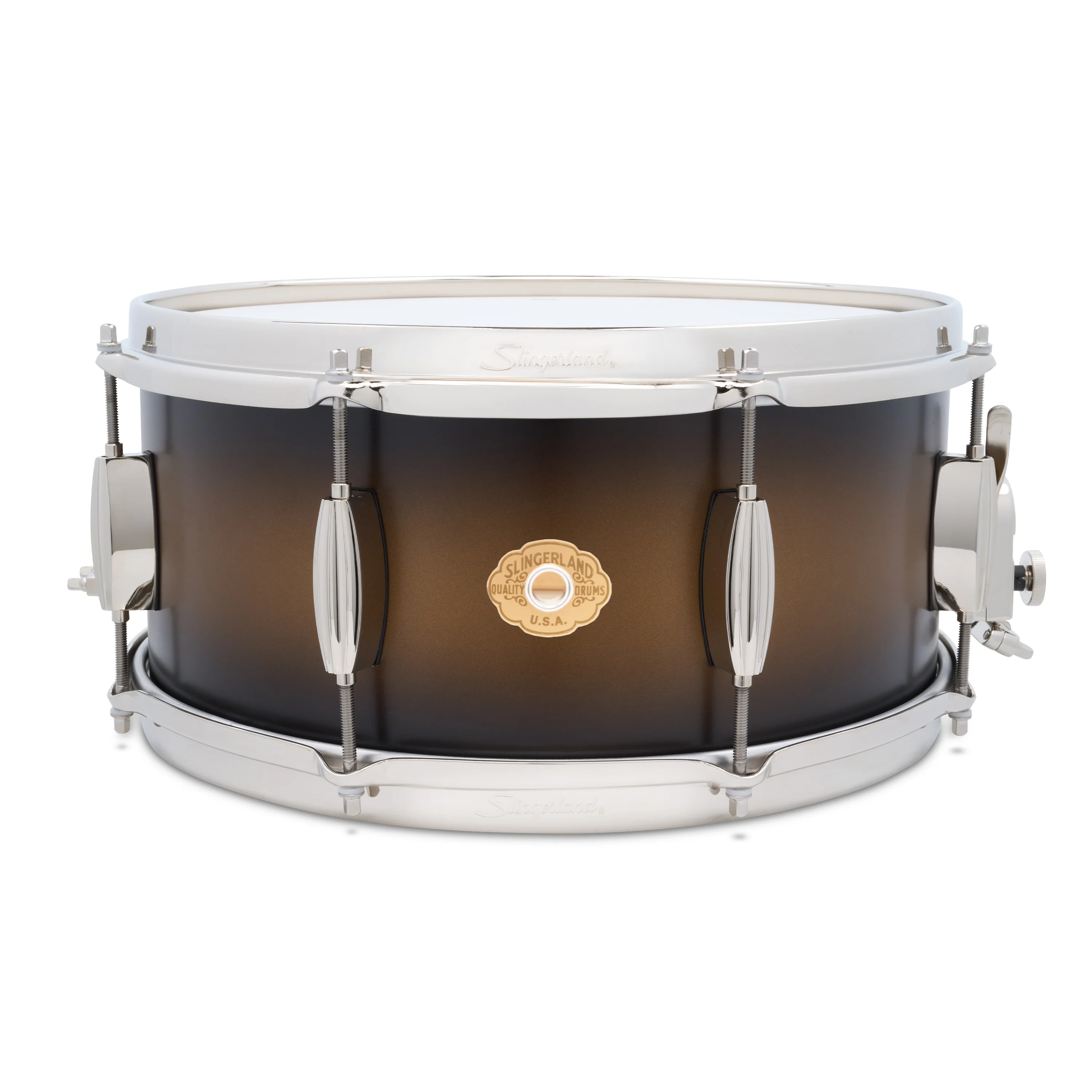 Caisse claire Slingerland Artist 6.5x14po Black and Gold Lacquer