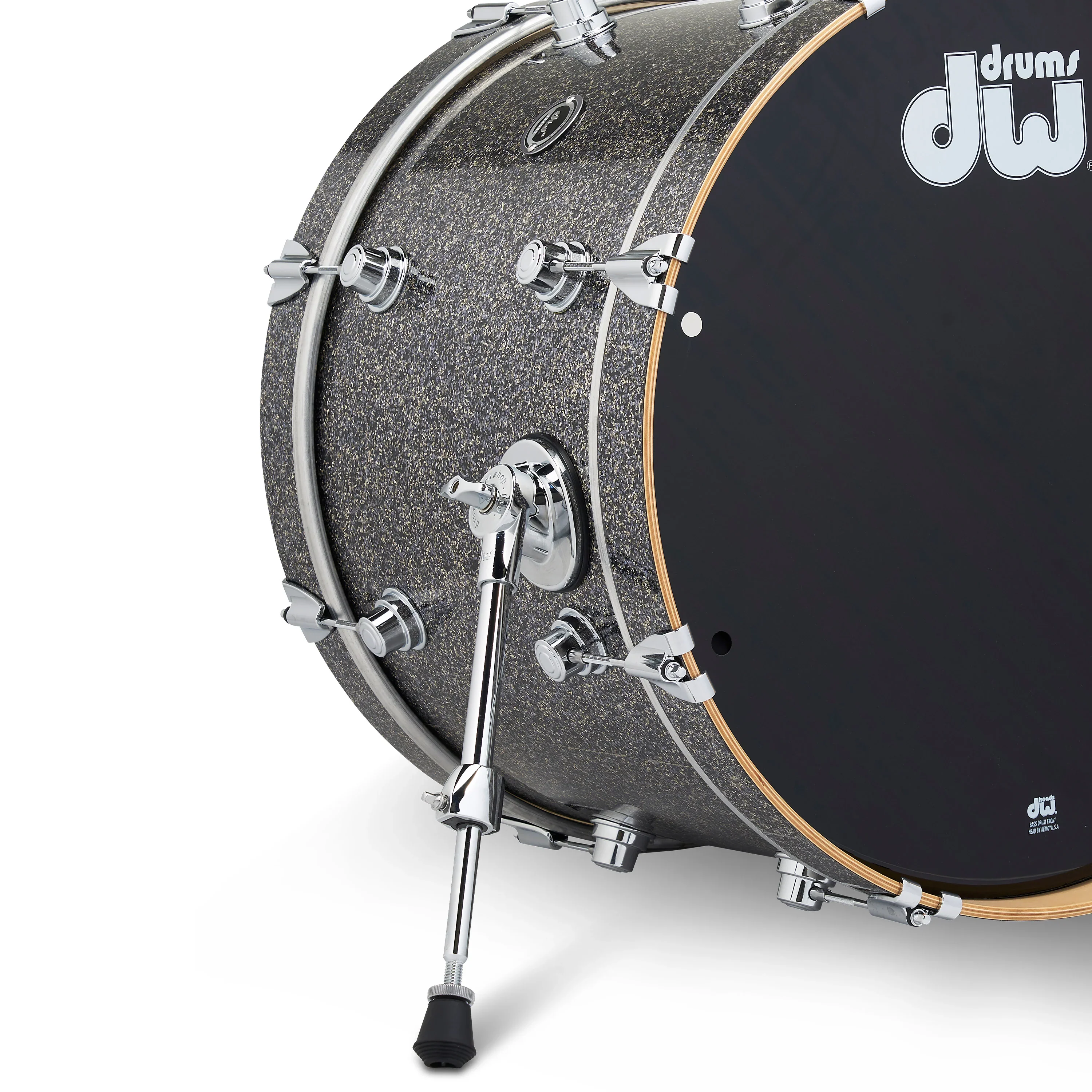 DWe 4-piece Kit Bundle with Roland cymbals, Hardware & Soundworks - Black Galaxy - Image 8