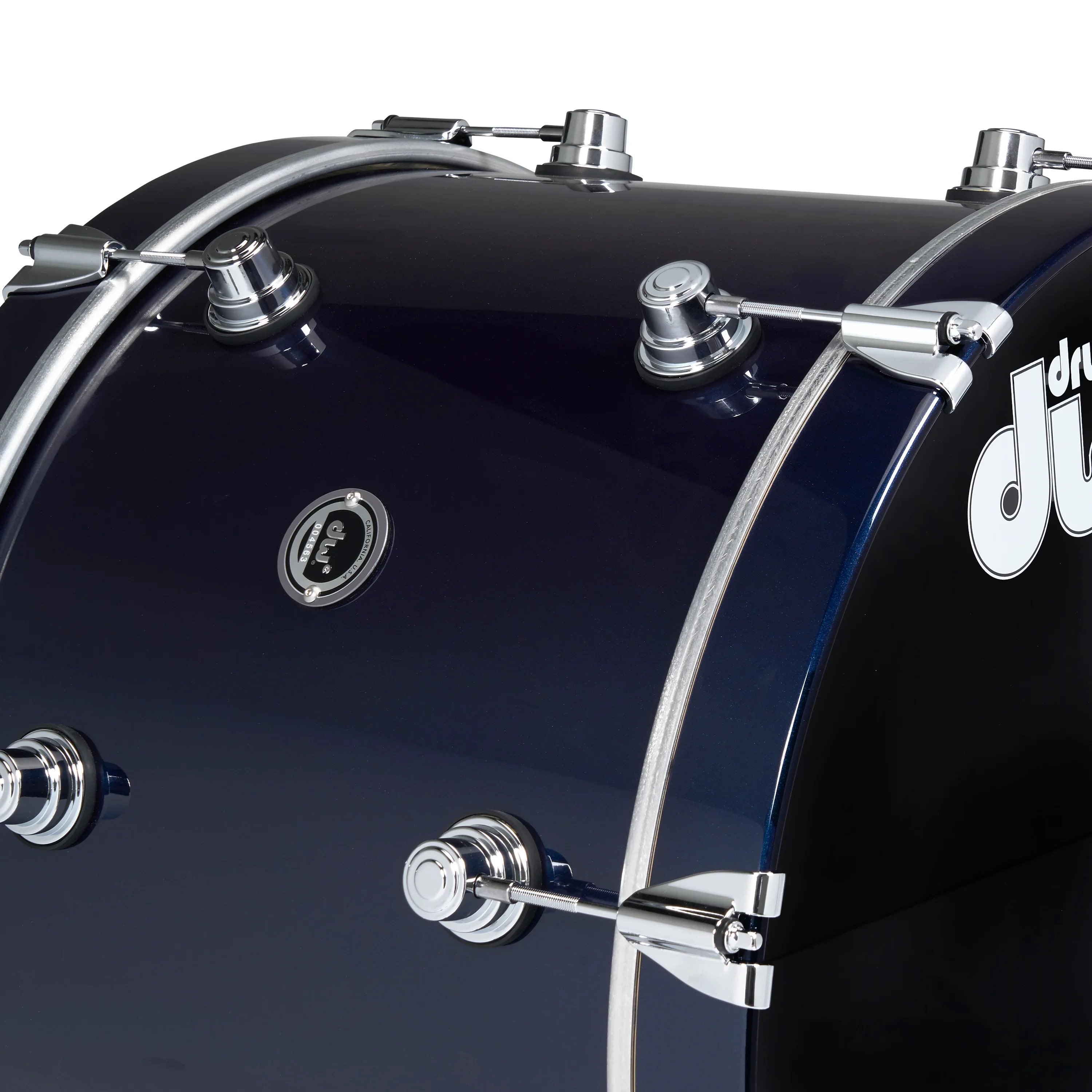 DWe 4-piece Kit Bundle with Roland cymbals, Hardware & Soundworks - Midnight Blue Metallic - Image 6