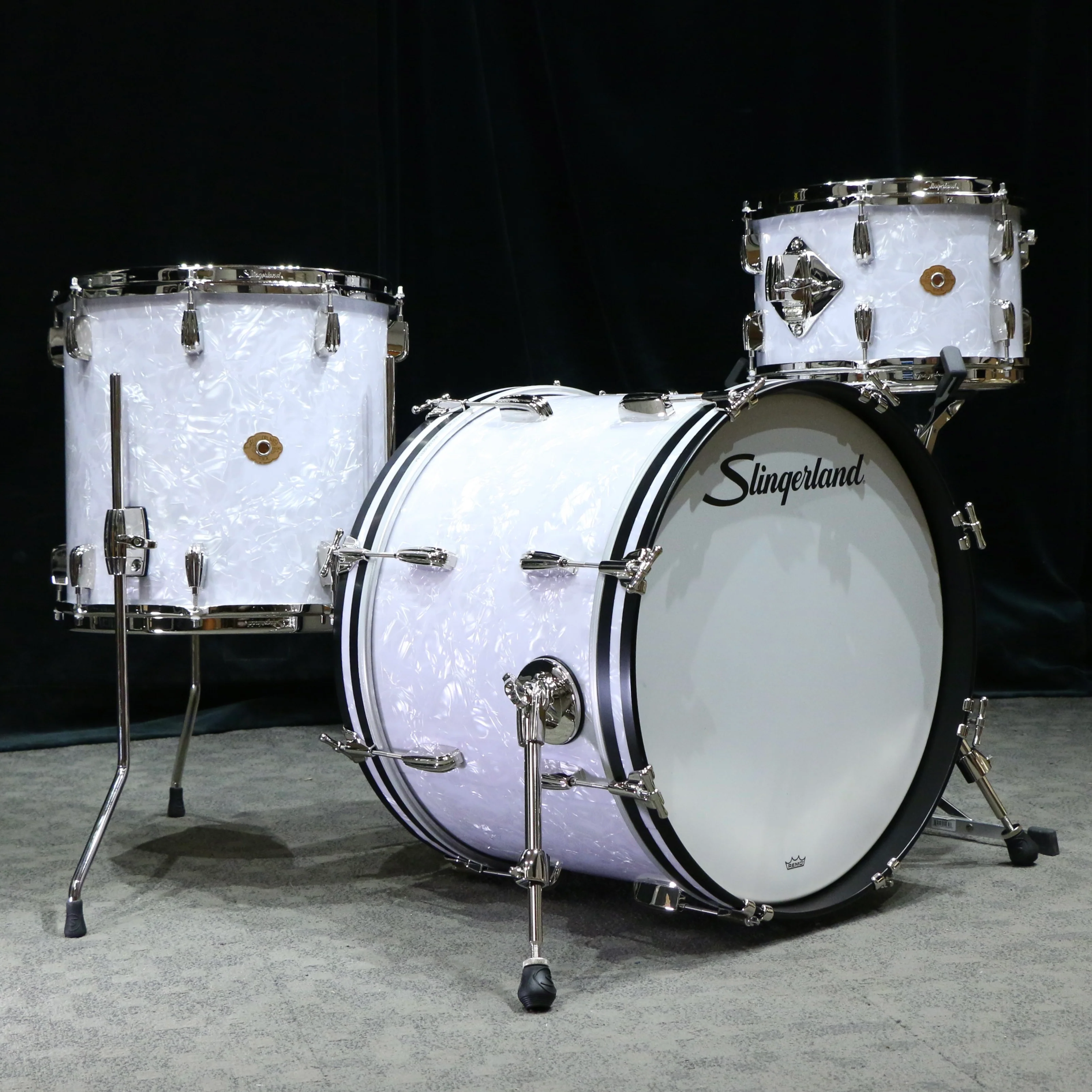 Slingerland Radio King Drum Kit 20-12-14in - White Marine Pearl