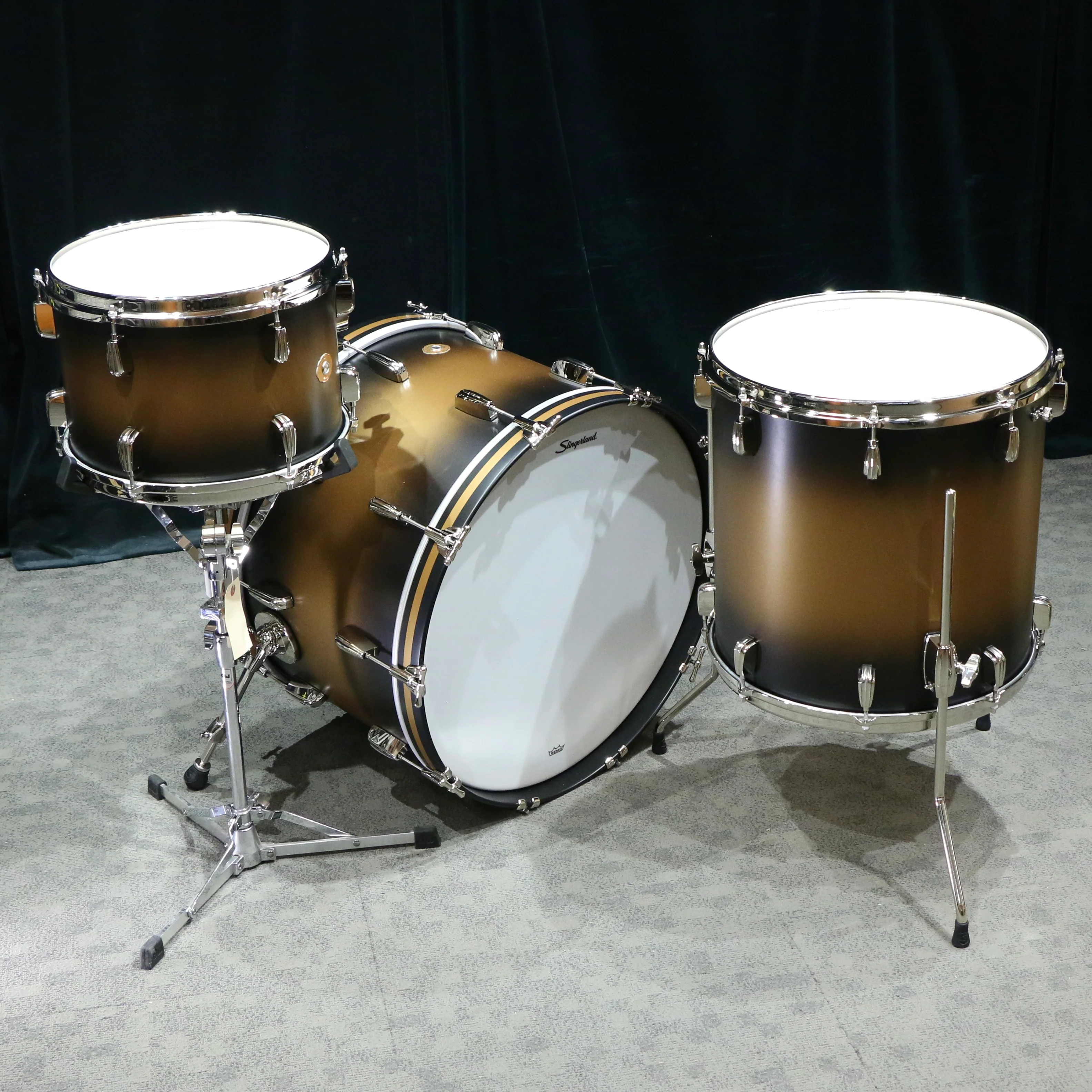 Slingerland Radio King 22-13-16in - Black & Gold Lacquer - Image 3