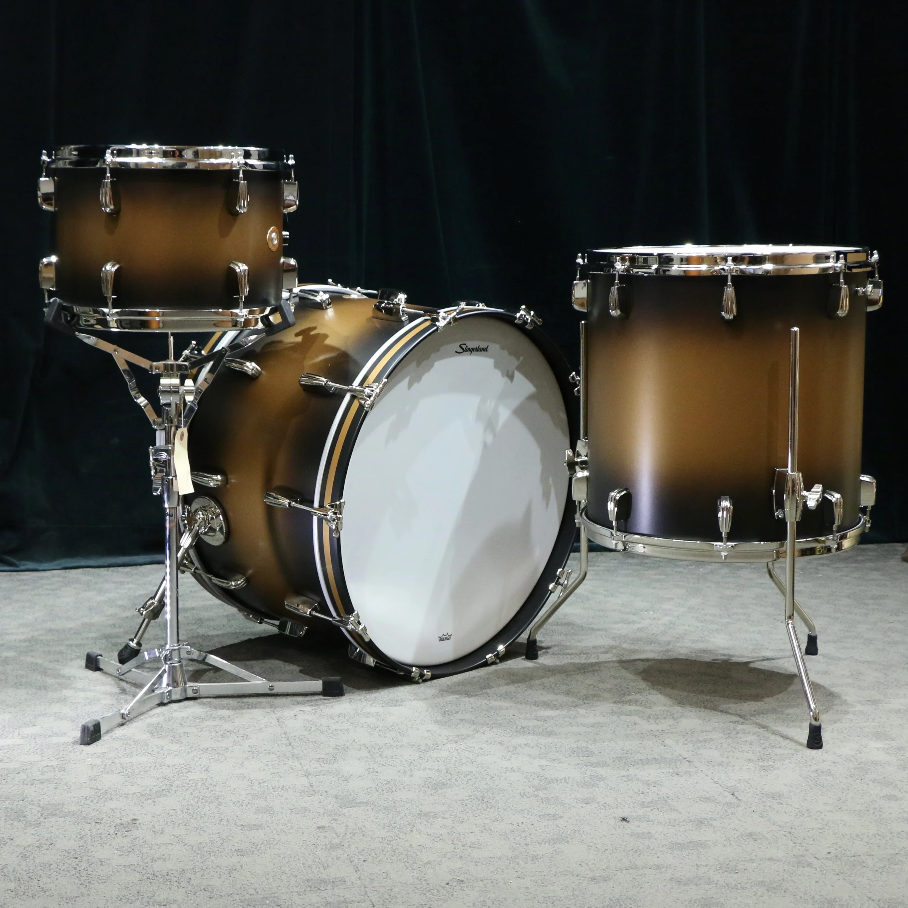 Slingerland Radio King 22-13-16in - Black & Gold Lacquer - Image 4