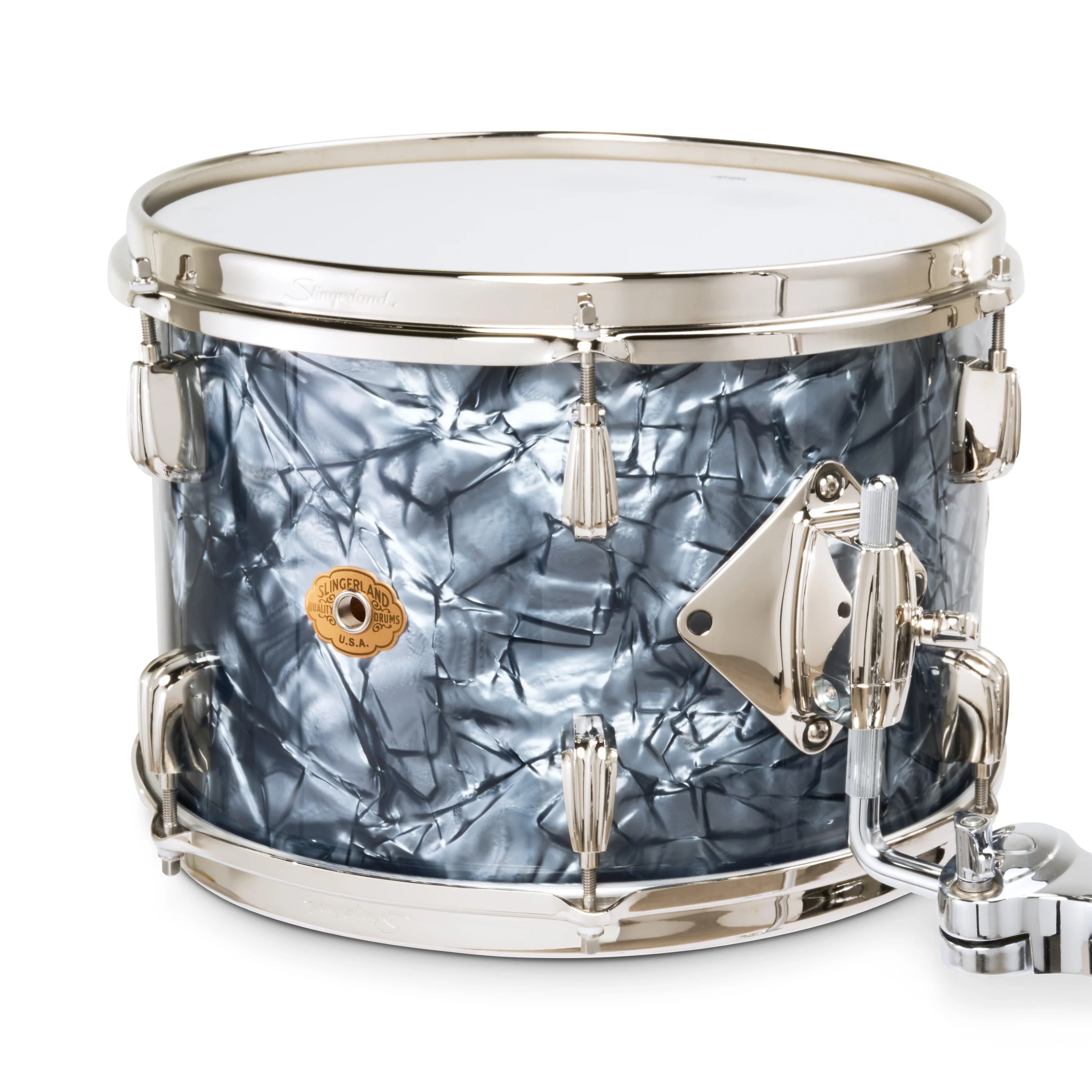 Slingerland Radio King 9x13 16x16 16x18 14x24 Black Diamond Pearl Drum Kit - Image 7