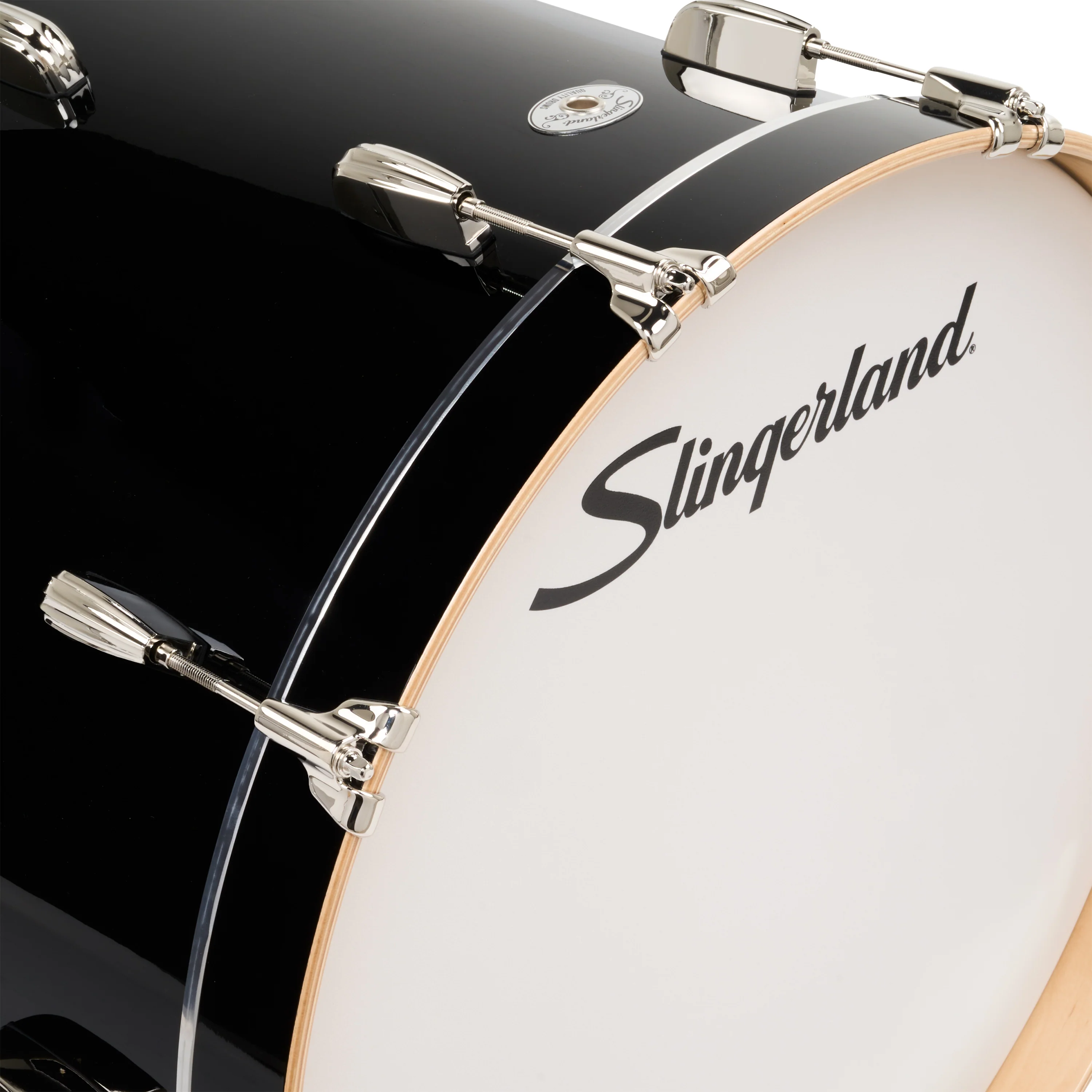 Slingerland Studio King 7x10 8x12 16x16 16x22 Del Norte Black drum kit - Image 5