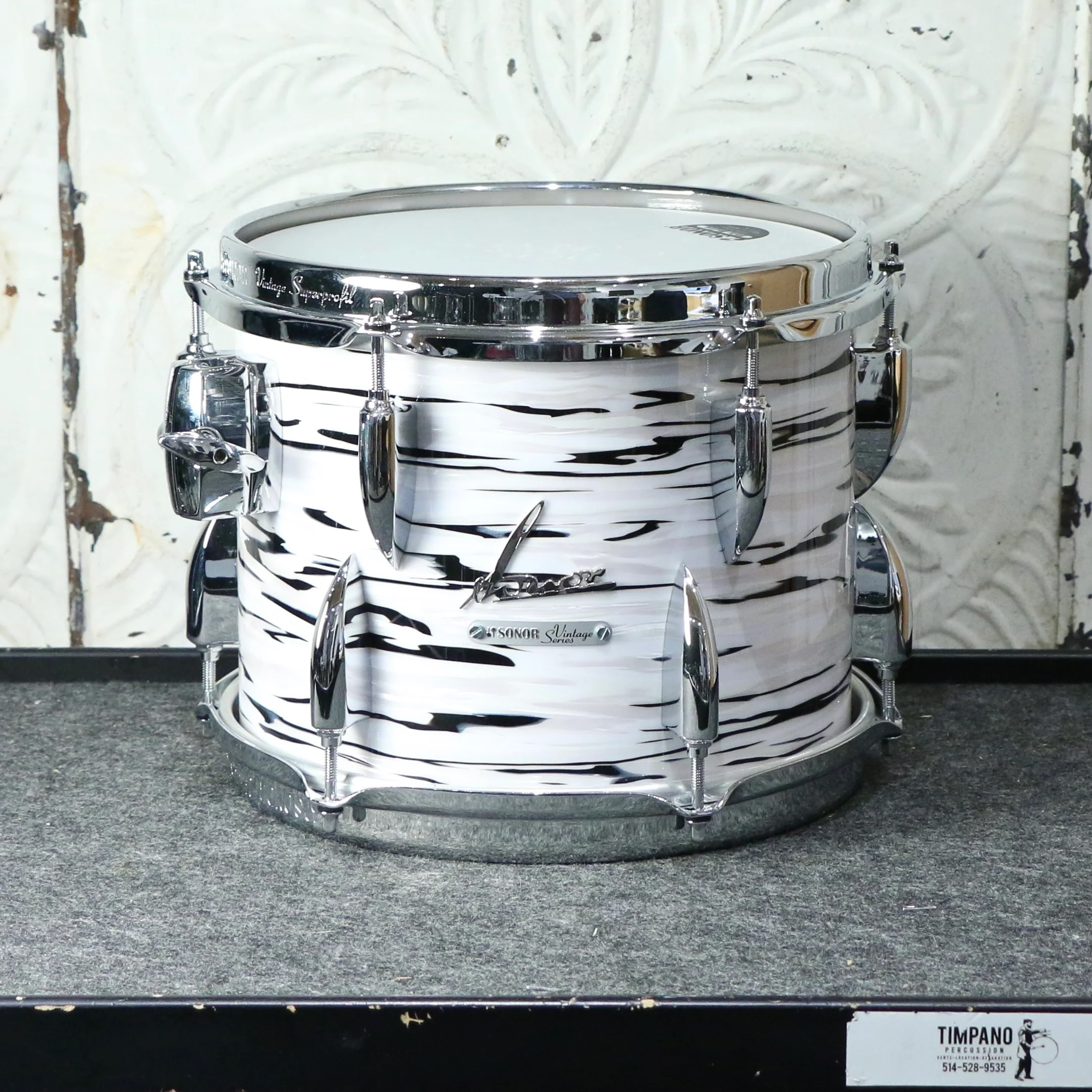 Sonor Vintage Limited Edition Drum Kit 22-10-12-16in - White Oyster - Image 3