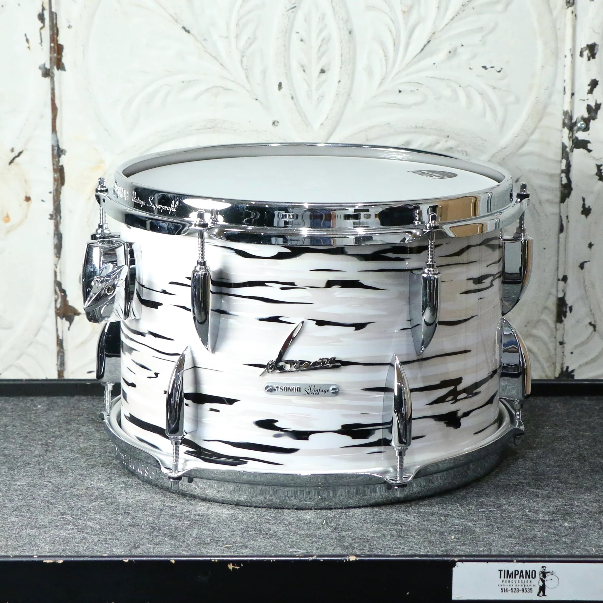 Sonor Vintage Limited Edition Drum Kit 22-10-12-16in - White Oyster - Image 5