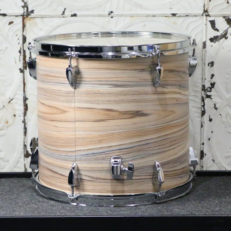 TAMA Imperialstar Drum Kit 20-10-12-14 inch + Snare Drum 14 with hardware and cymbals - Natural Zebrawood Wrap - Image 10