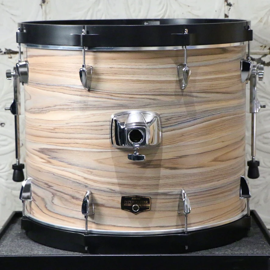 TAMA Imperialstar Drum Kit 20-10-12-14 inch + Snare Drum 14 with hardware and cymbals - Natural Zebrawood Wrap - Image 11
