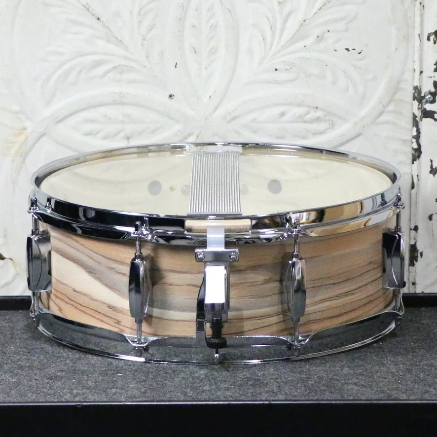 TAMA Imperialstar Drum Kit 20-10-12-14 inch + Snare Drum 14 with hardware and cymbals - Natural Zebrawood Wrap - Image 4