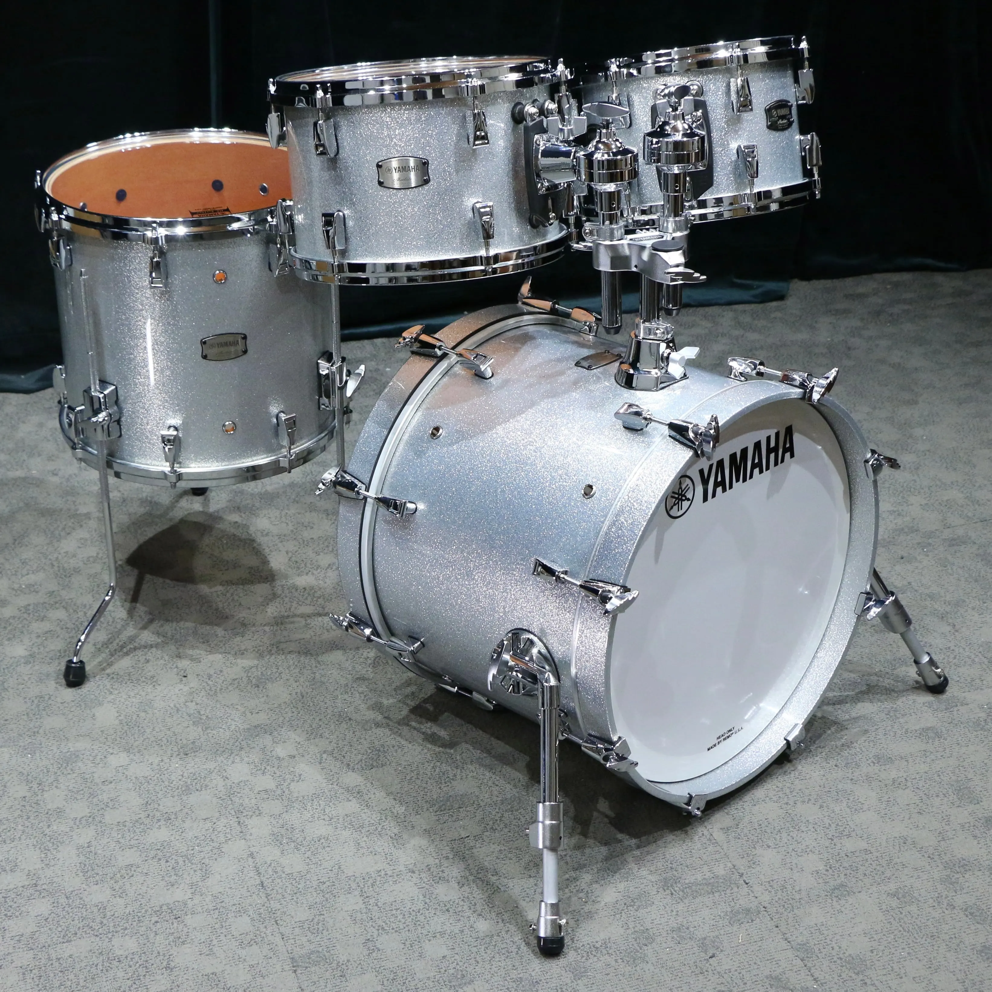 Yamaha Absolute Maple Hybrid Drum Kit 18-10-12-14in - Silver Spa - Image 2