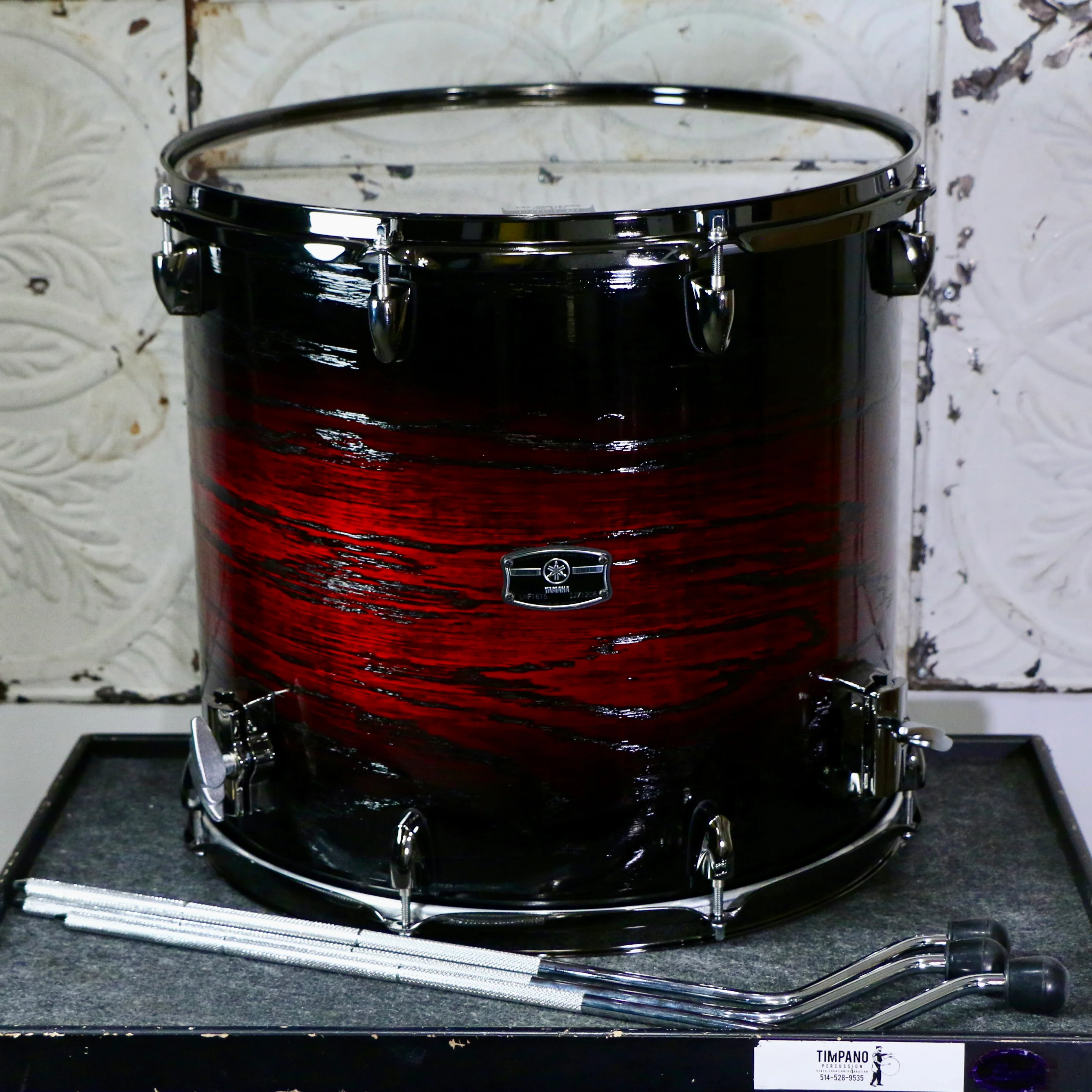 Yamaha Live Custom Hybrid Oak Drum Kit 22-10-12-16in - Uzu Magma Sunburst - Image 3