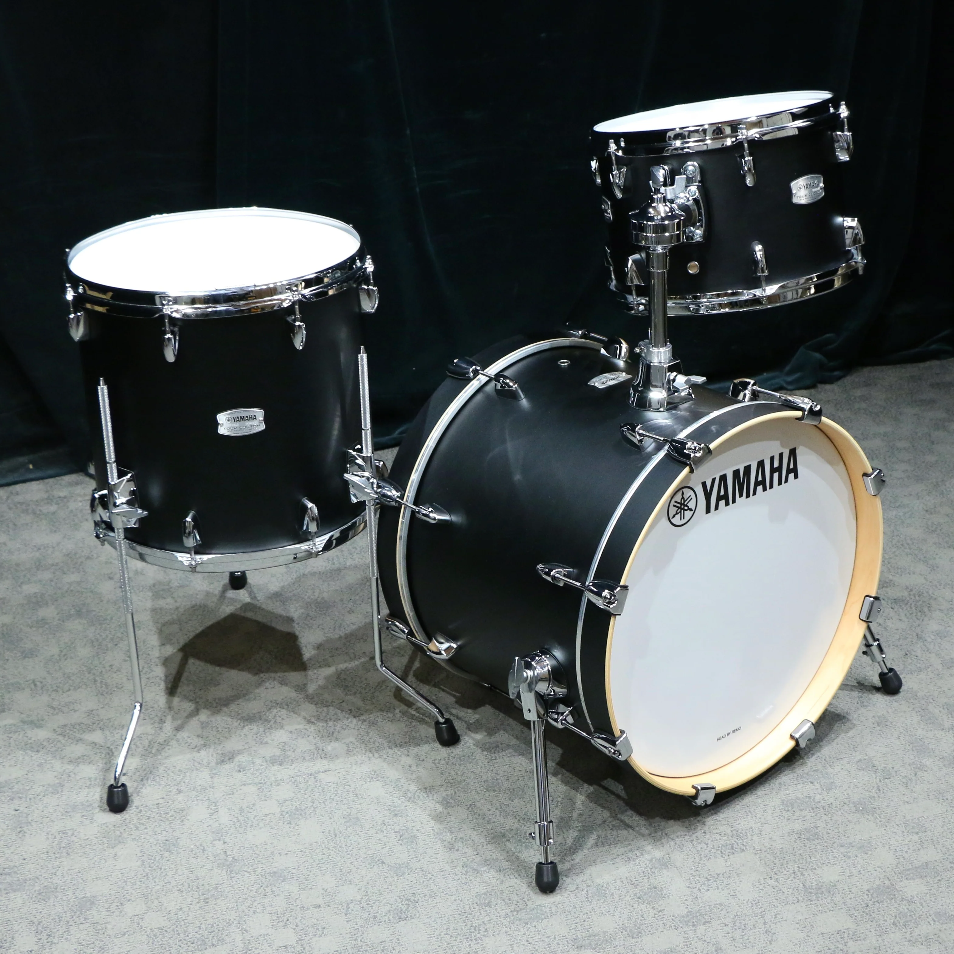 Yamaha Tour Custom Drum Kit 18-12-14in - Licorice Satin - Image 2