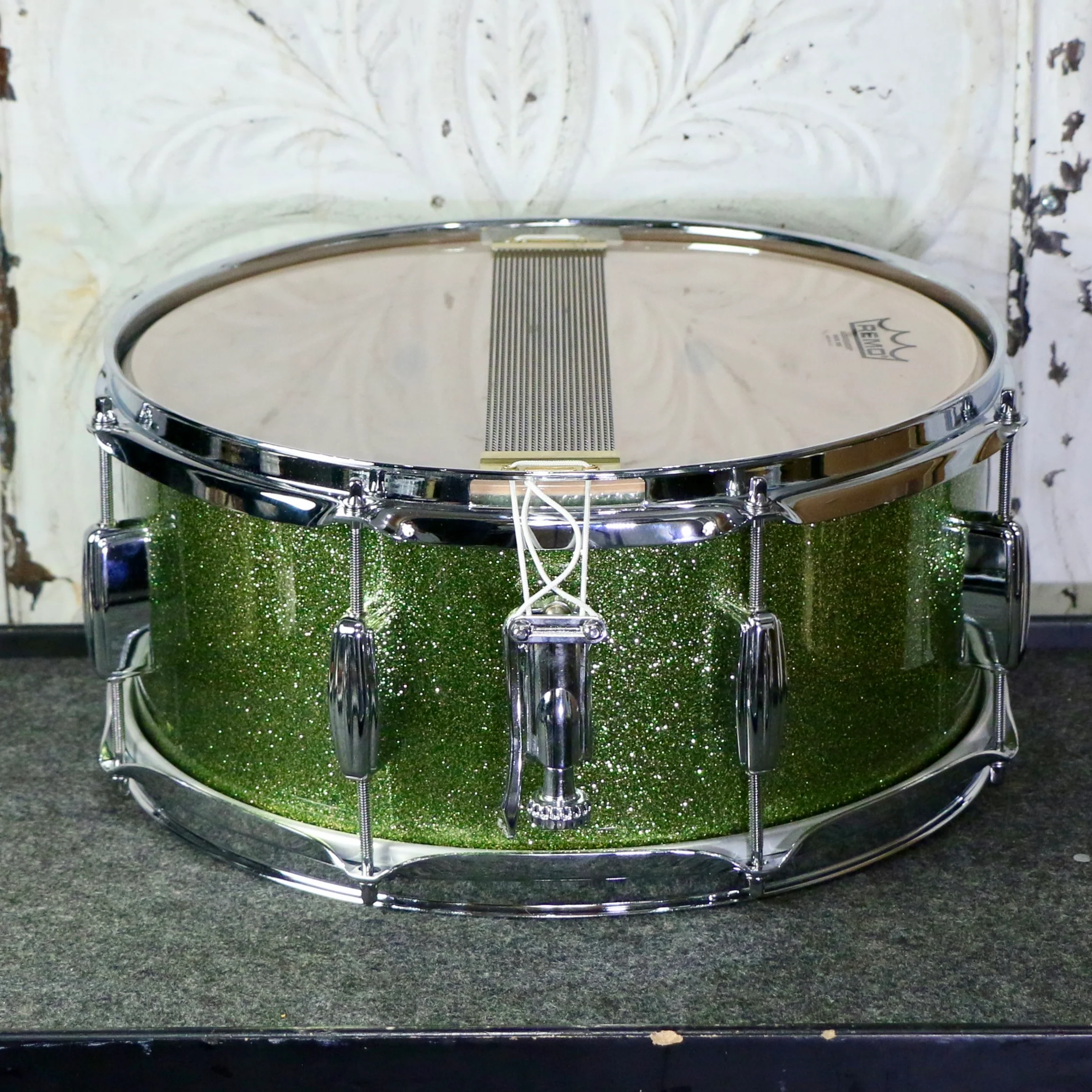 C&C 12th&Vine Maple Snare Drum 14X6.5in - Green Gold Sparkle - Image 3