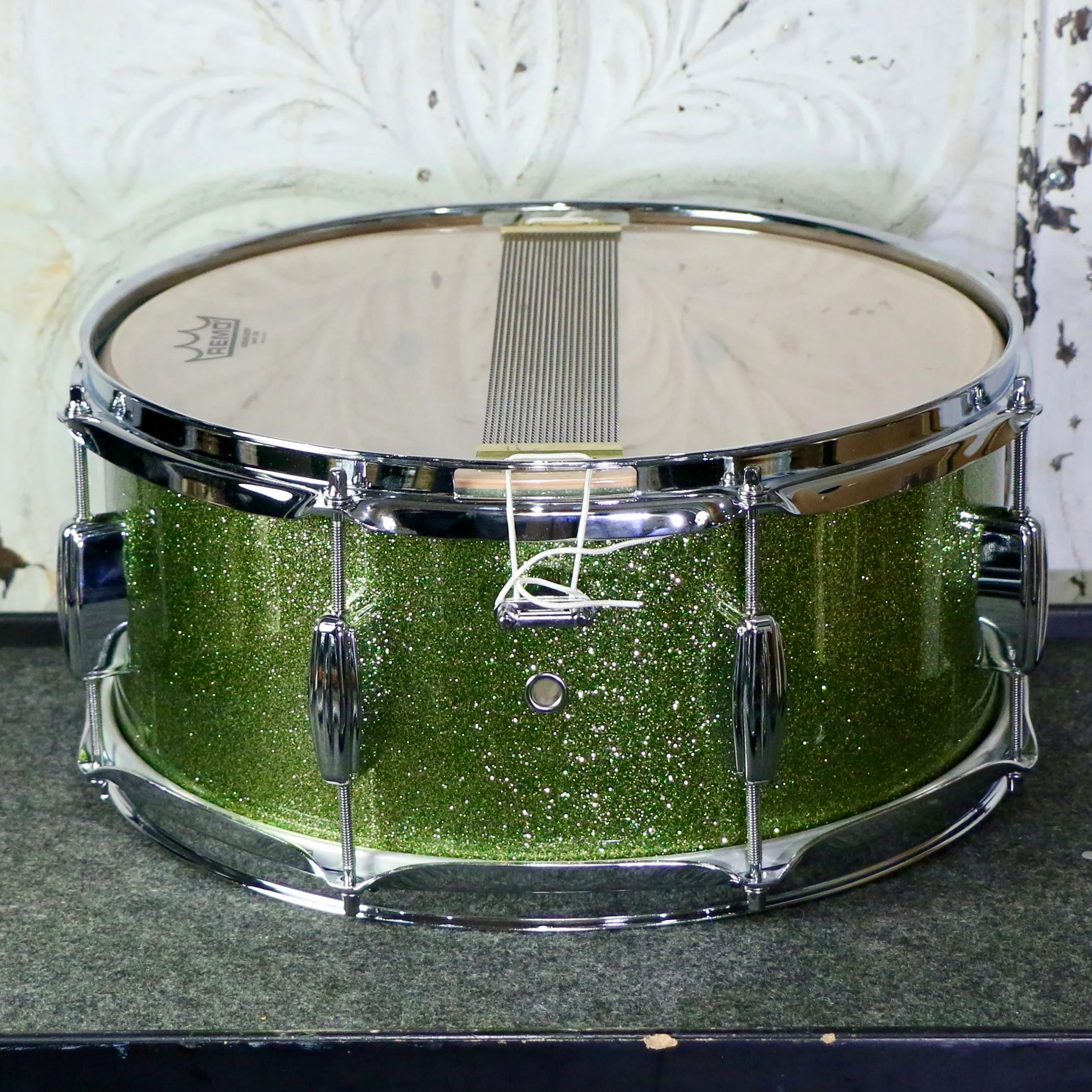 C&C 12th&Vine Maple Snare Drum 14X6.5in - Green Gold Sparkle - Image 4