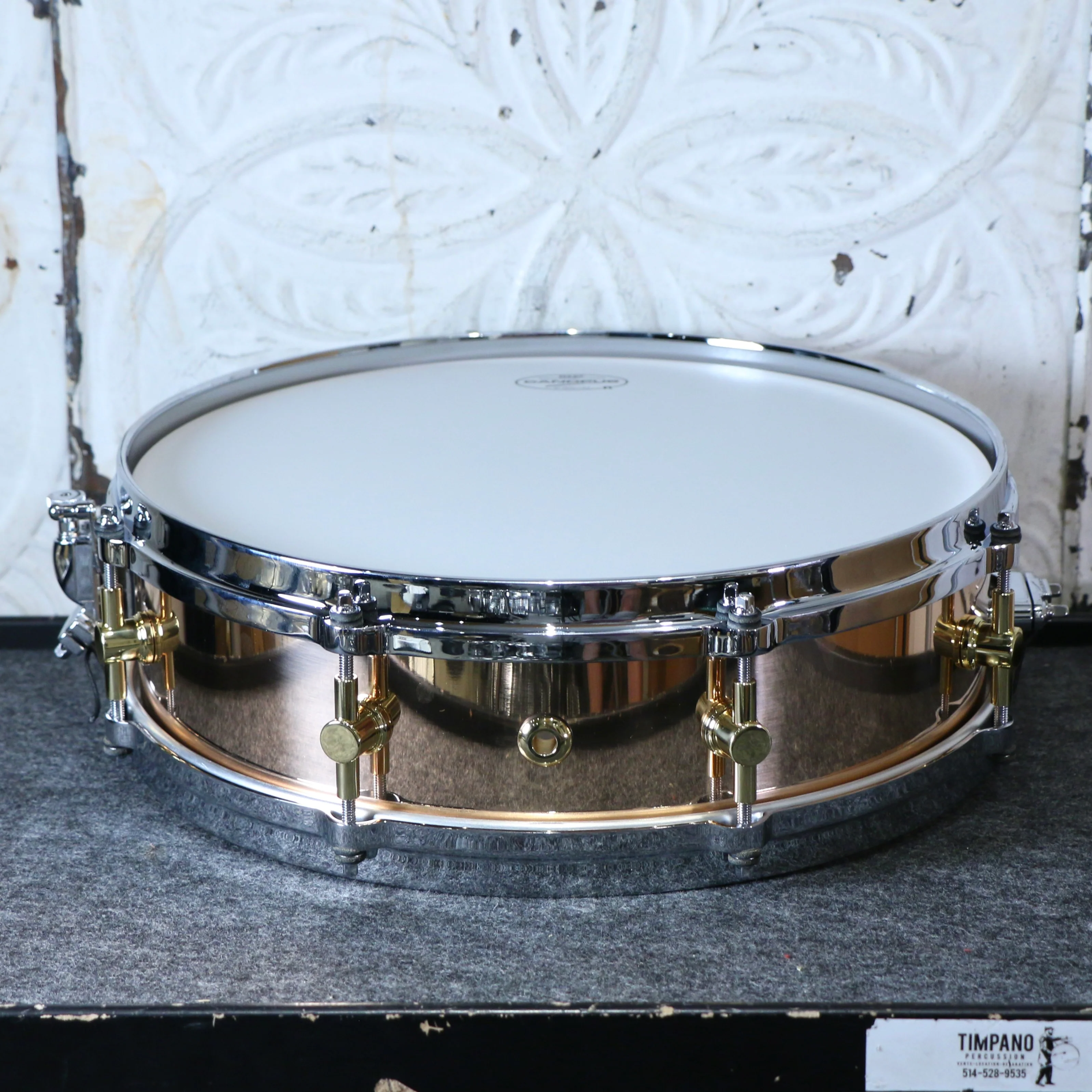 Canopus Bronze Piccolo Snare Drum 14X4in - Image 3