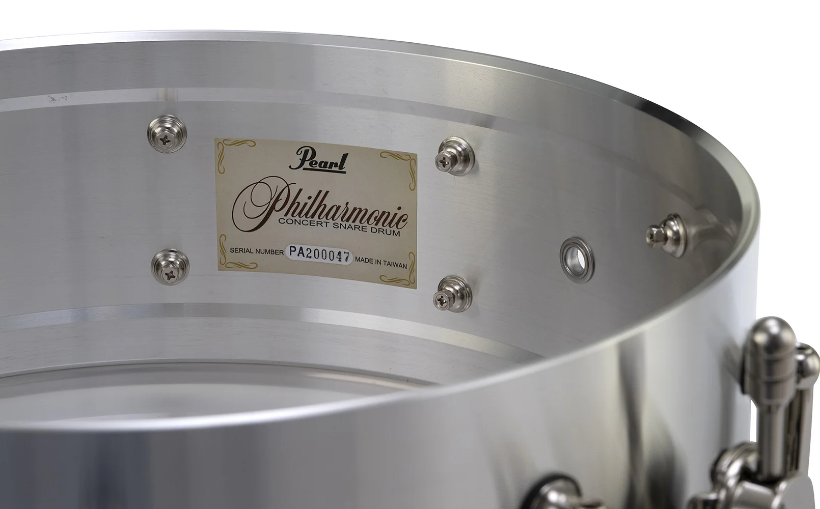 Pearl Philharmonic Series Concert Snare Drum Cast Aluminium 14X4in - Image 3