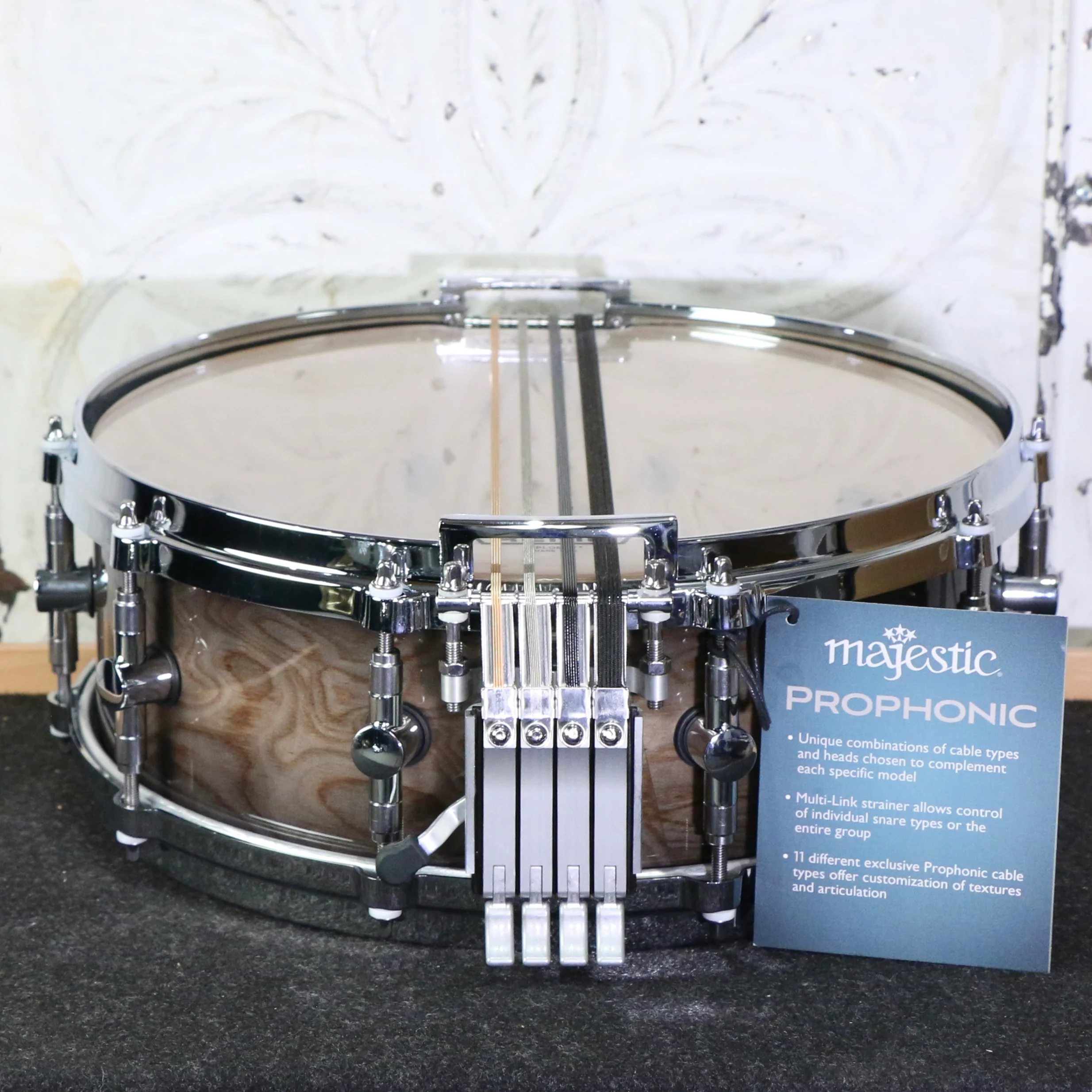 Majestic Prophonic Thick Maple Concert Snare Drum 14X5in - Maple Burl - Image 2