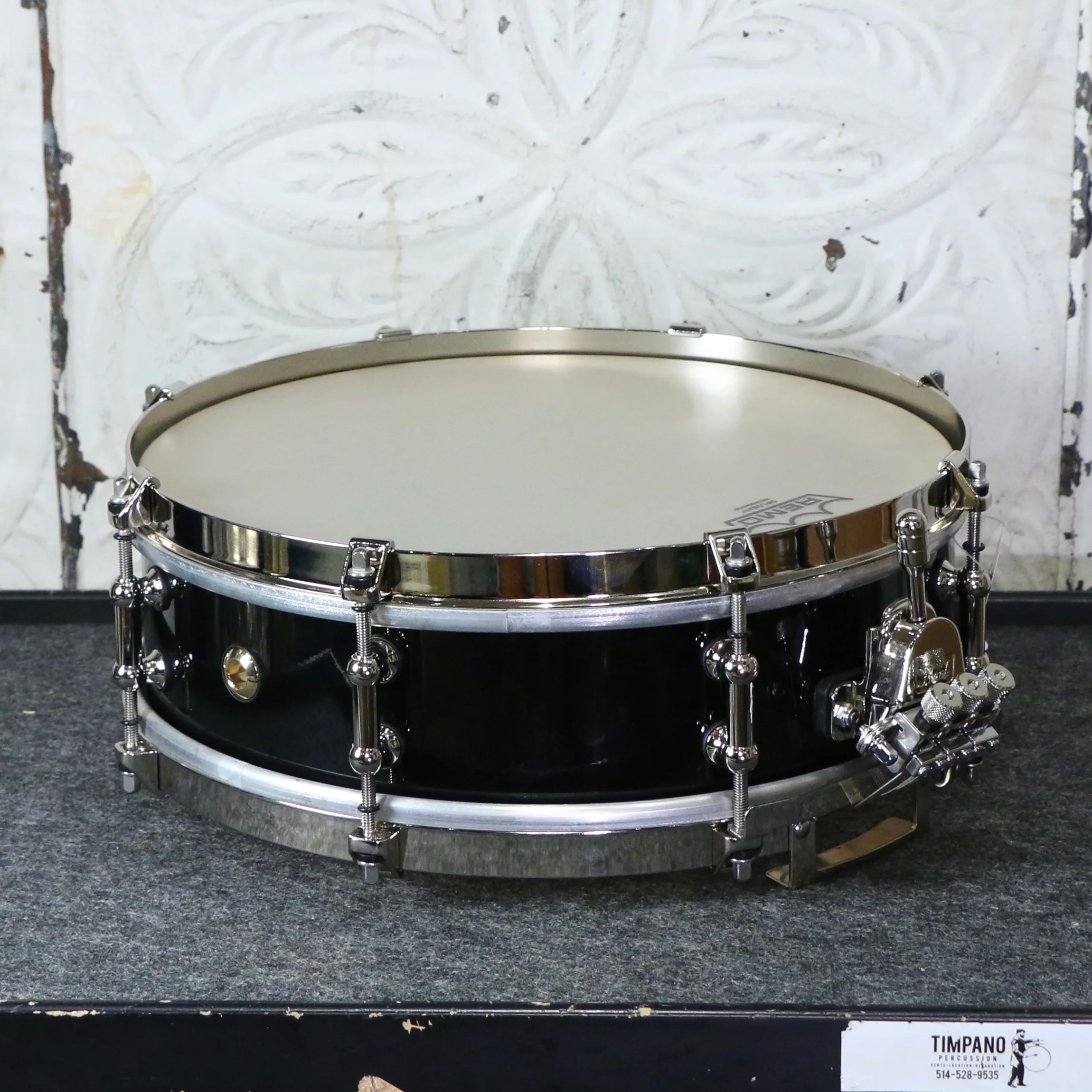 Pearl Philharmonic Series Concert Snare Drum 8-ply Maple 13X4in Piano Black - Image 2