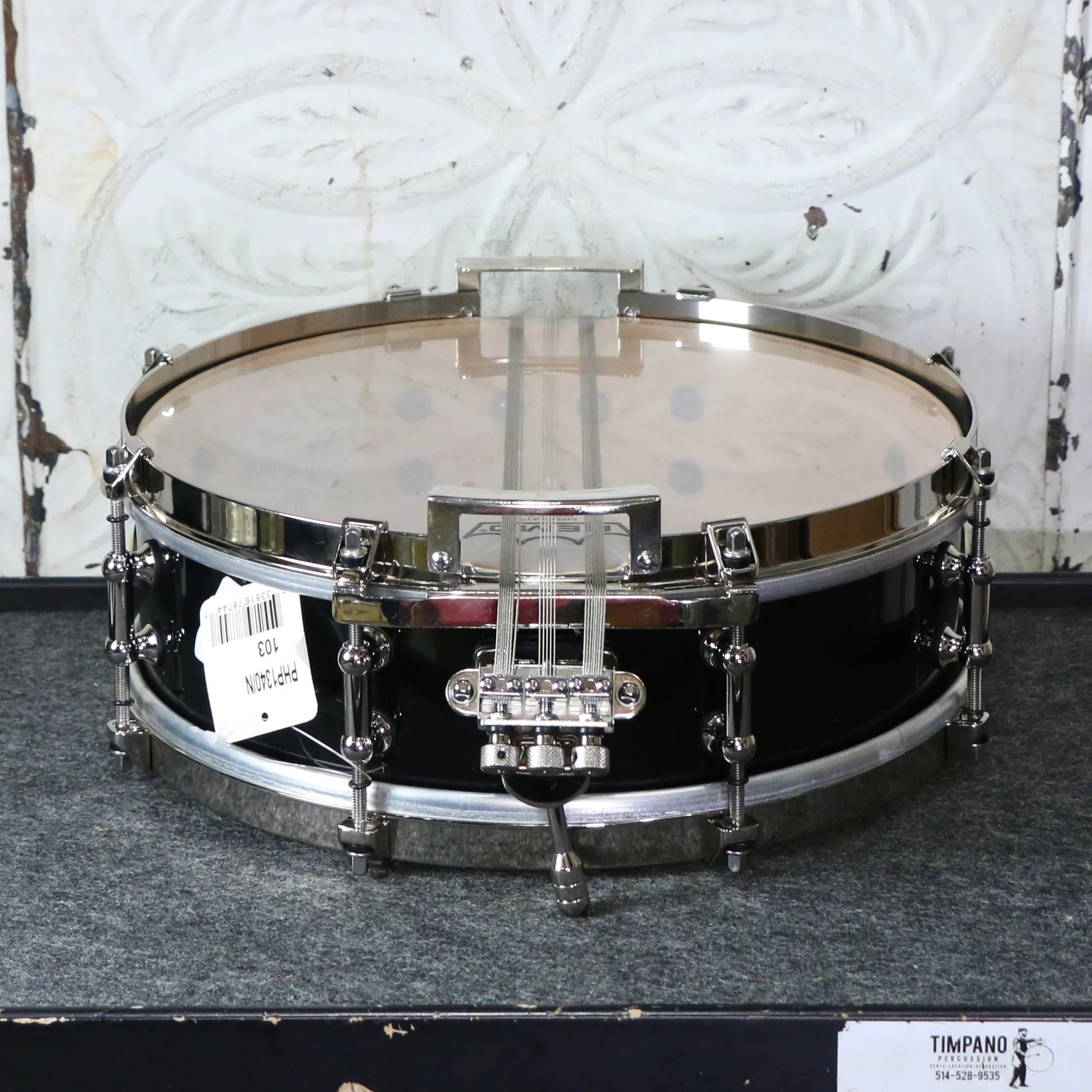Pearl Philharmonic Series Concert Snare Drum 8-ply Maple 13X4in Piano Black - Image 3