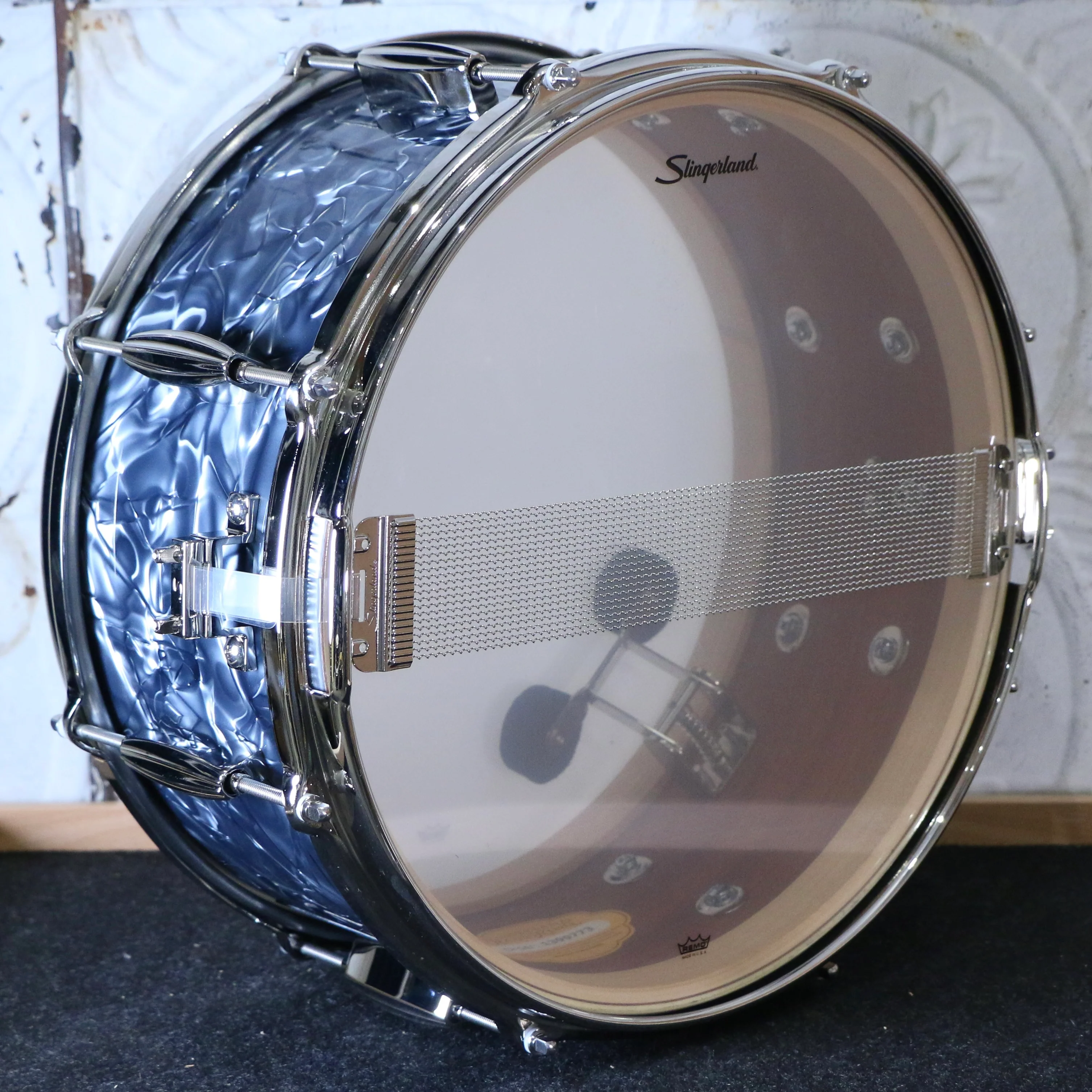 Slingerland Radio King Artist Snare Drum 14X6.5in - Black Diamond Pearl - Image 4