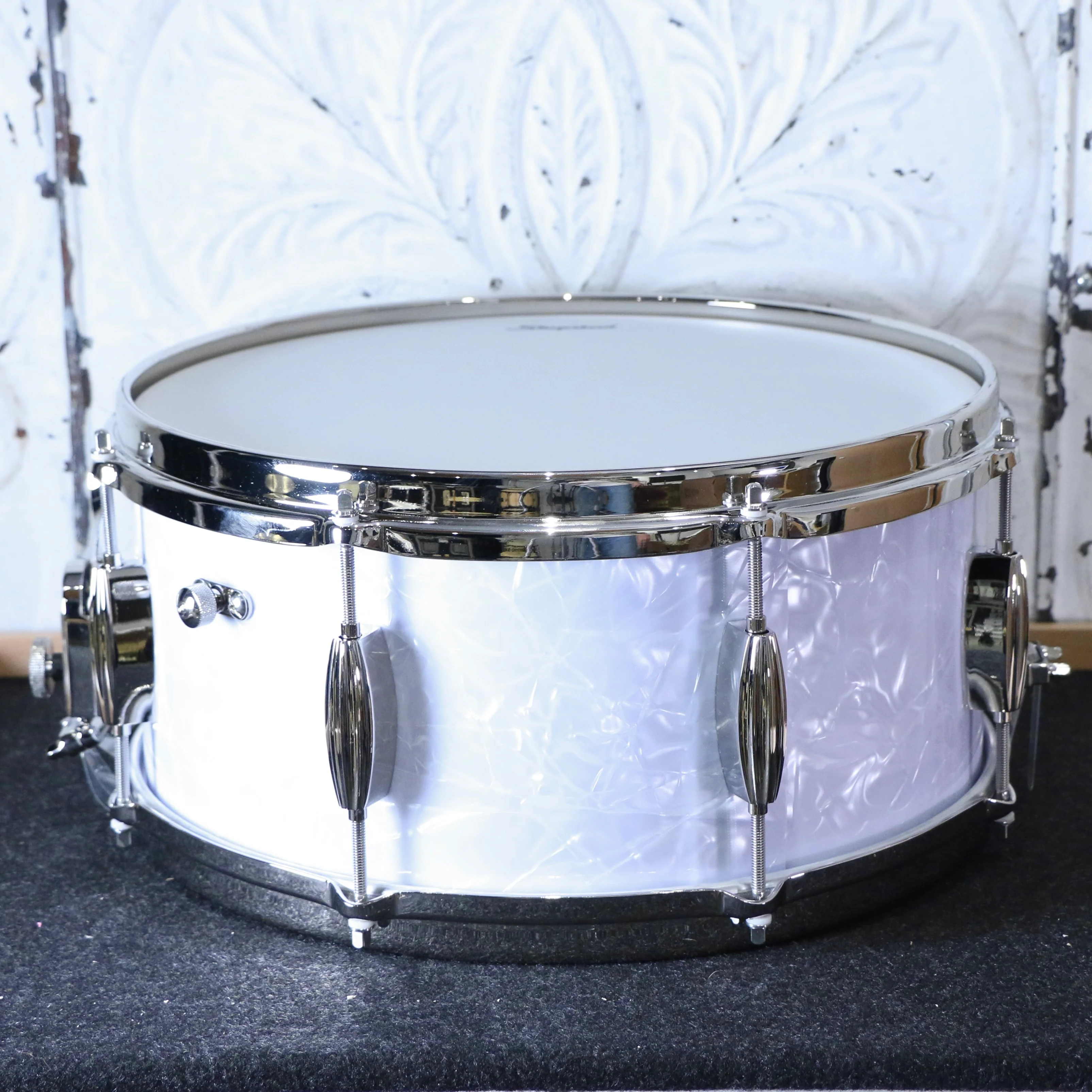 Slingerland Radio King Artist Snare Drum 14X6.5in - White Marine Pearl - Image 3