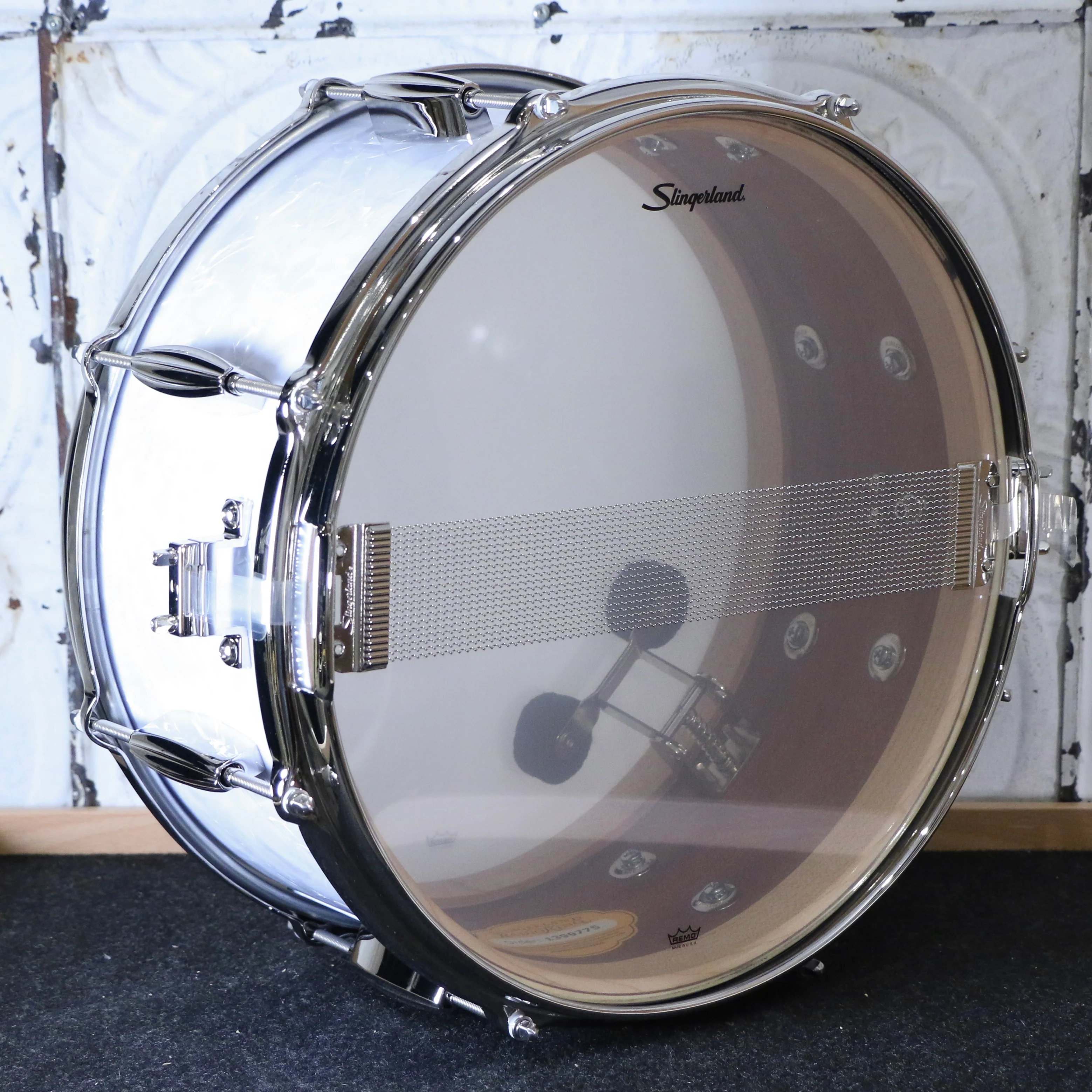 Slingerland Radio King Artist Snare Drum 14X6.5in - White Marine Pearl - Image 4
