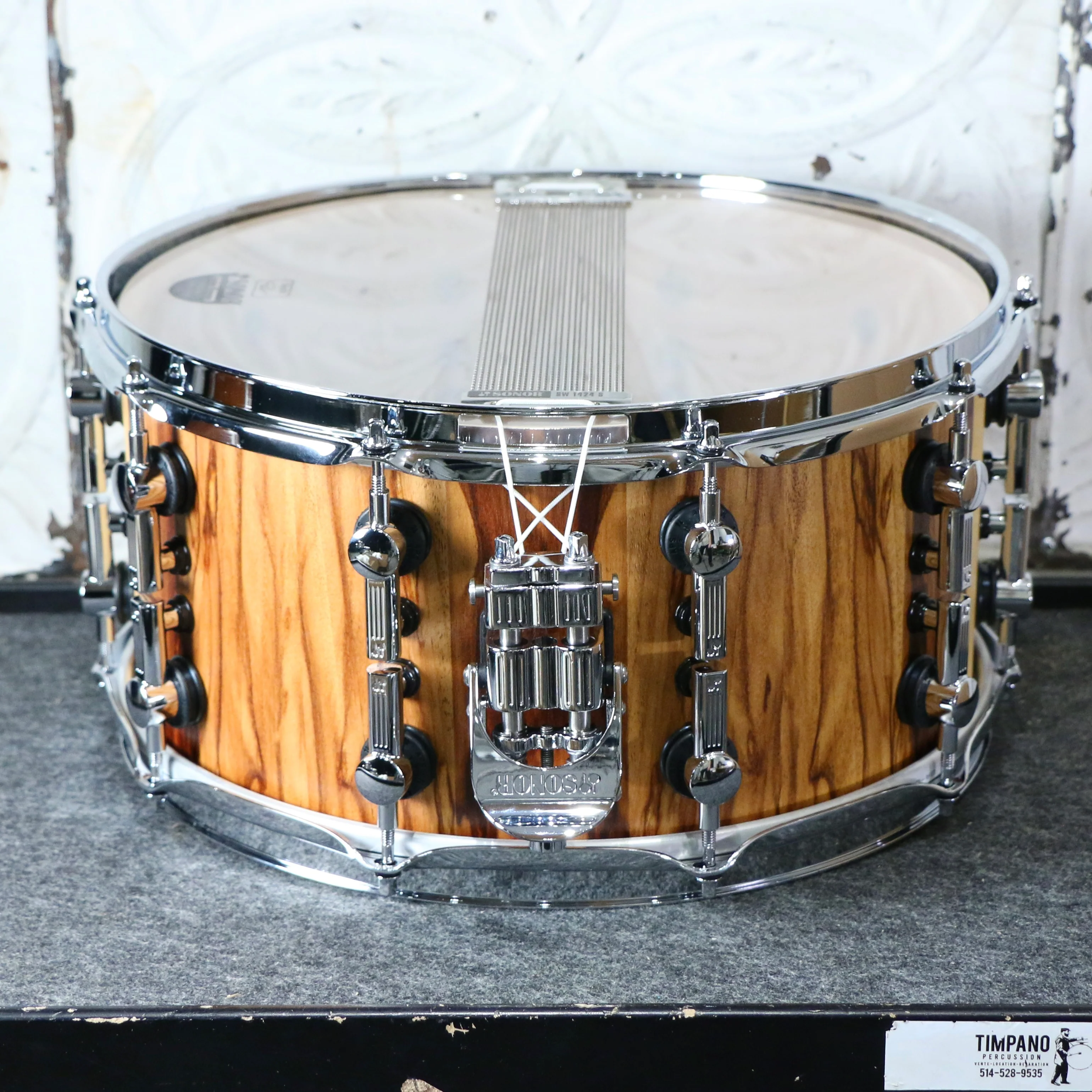 Sonor SQ2 Heavy Beech Snare Drum 14X7in - African Marble Semi Gloss - Image 2