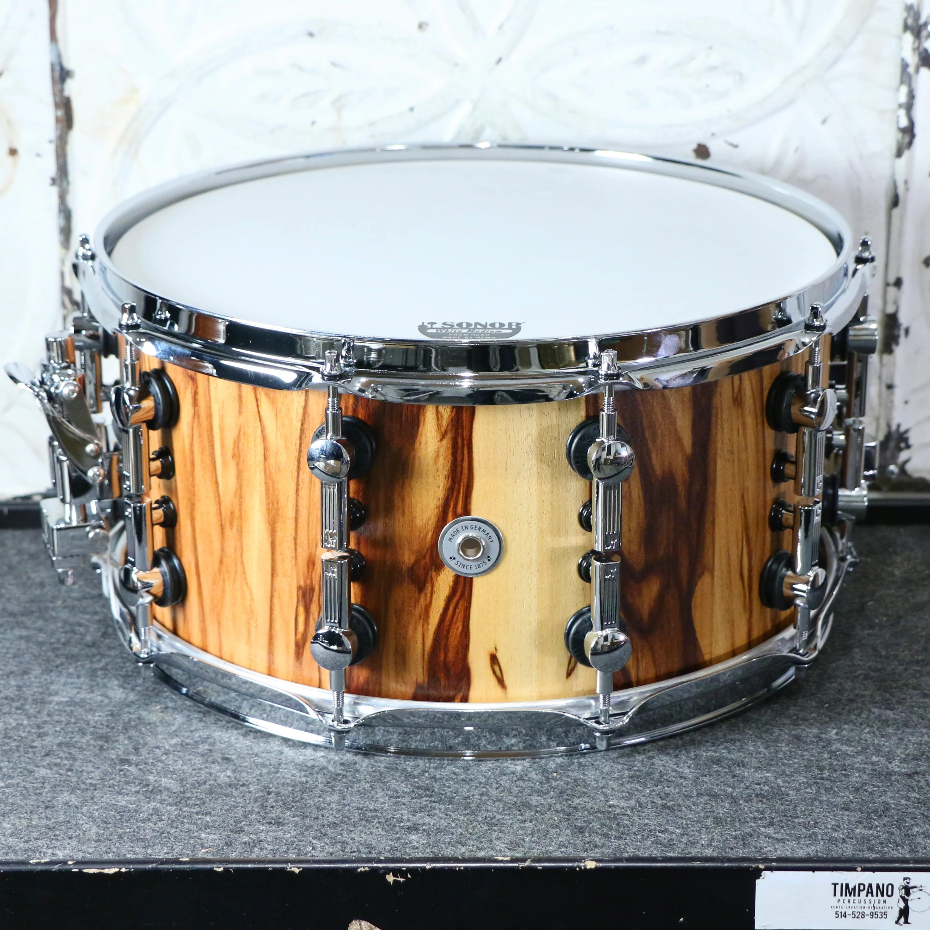Sonor SQ2 Heavy Beech Snare Drum 14X7in - African Marble Semi Gloss - Image 3