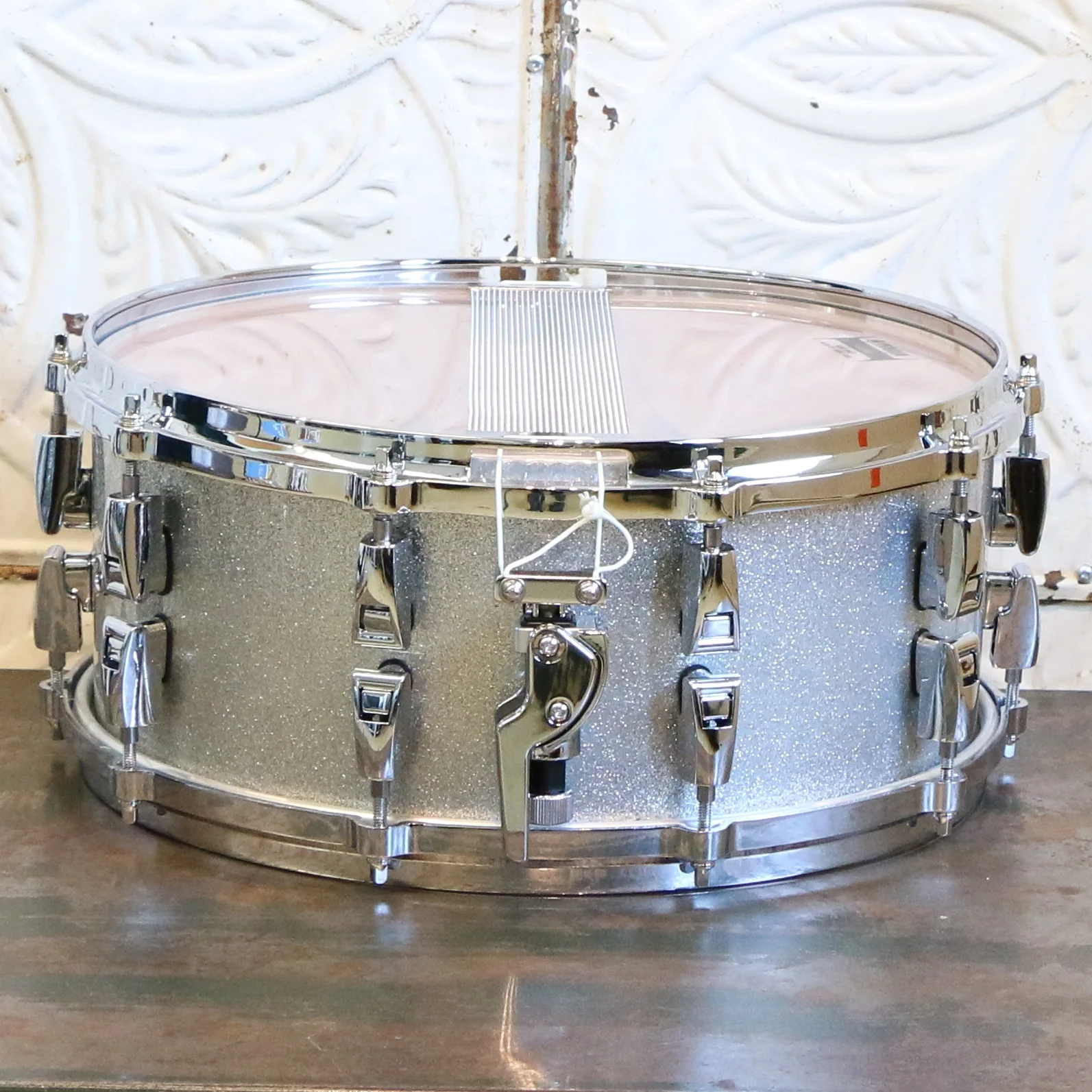 Caisse claire Yamaha Absolute Maple Hybrid 14X6po - Silver Sparkle - Image 2