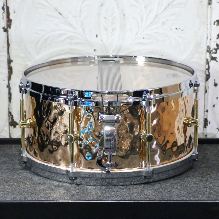 Canopus Hammered Bronze Snare Drum 14X6.5in - Die-cast - Image 2