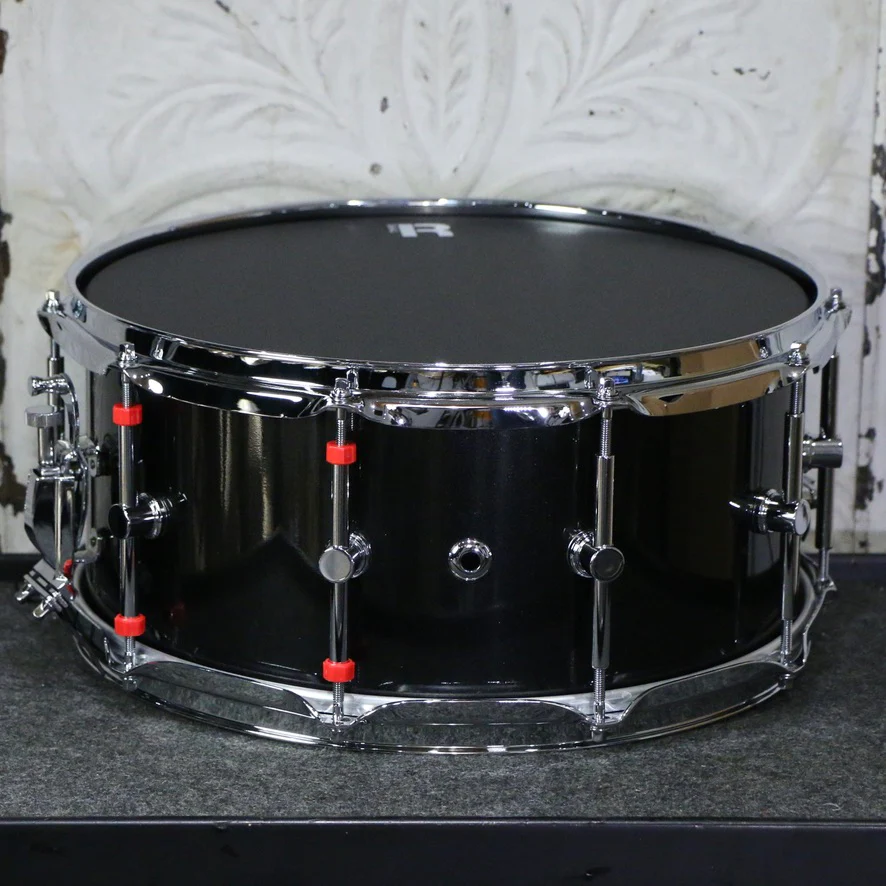 Canopus Type-R BULLET Snare Drum 14X6.5in Black Metallic Lacquer - Image 2