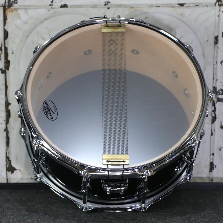 Canopus Type-R BULLET Snare Drum 14X6.5in Black Metallic Lacquer - Image 4