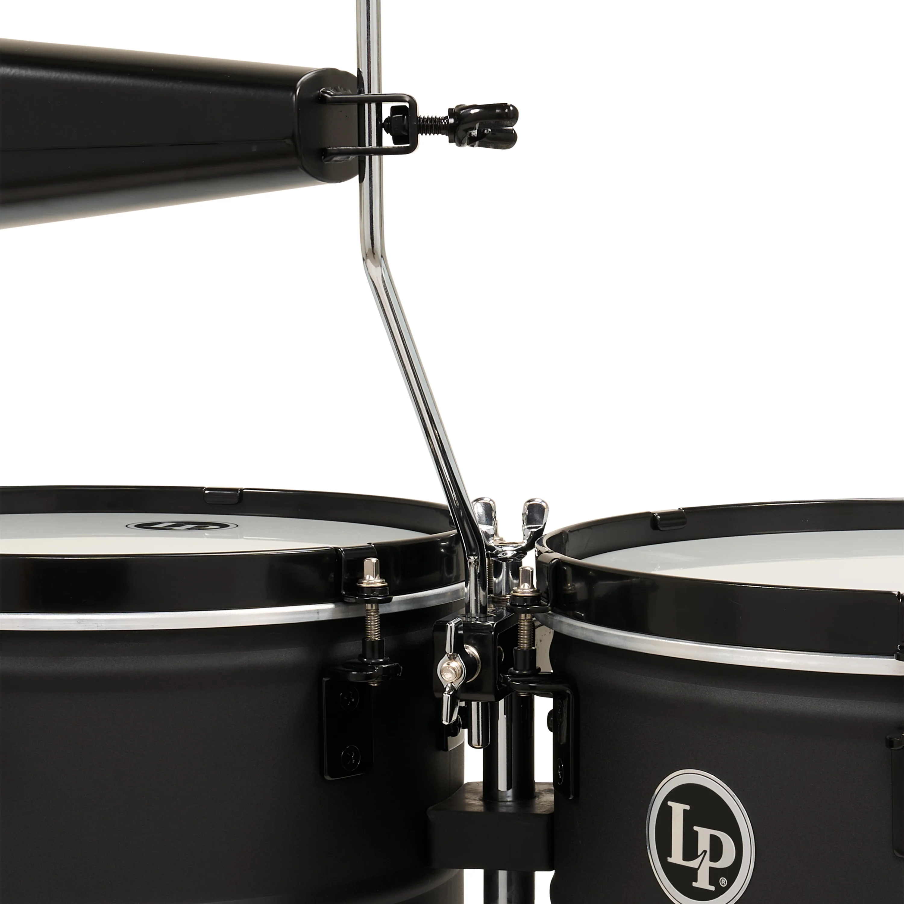 LP City Series Timbales, Black, with Aluminum Stand - Image 2