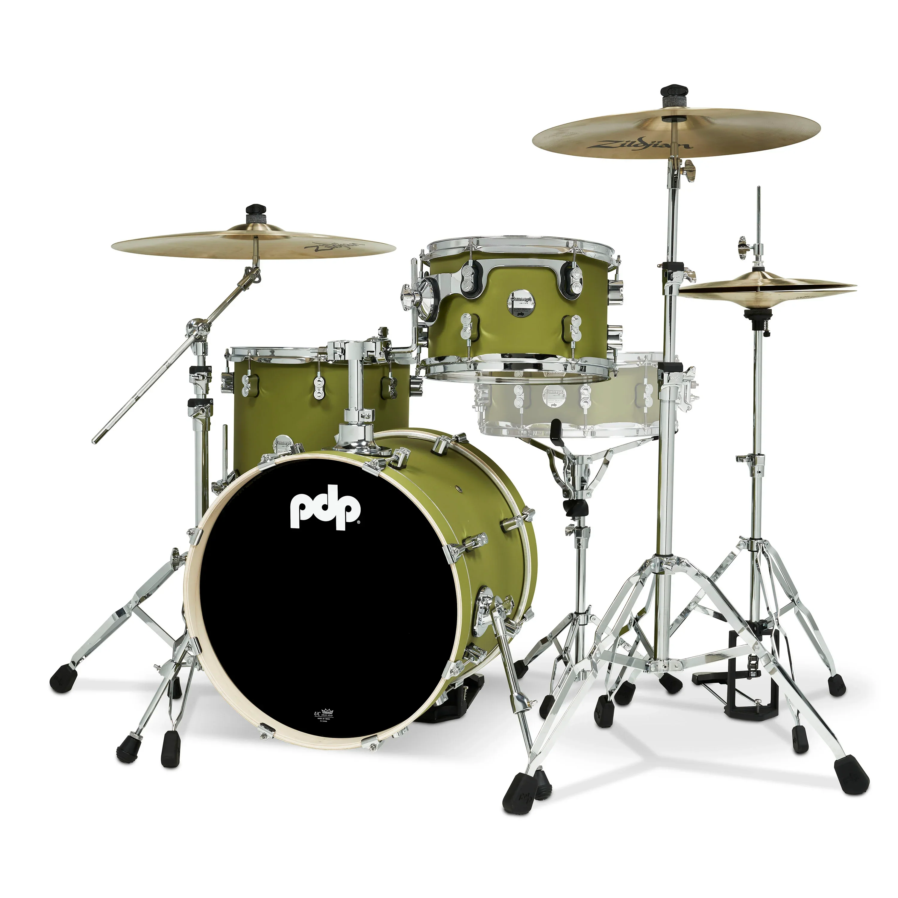 PDP Concept Maple Drum Kit 18-12-14in - Satin Olive
