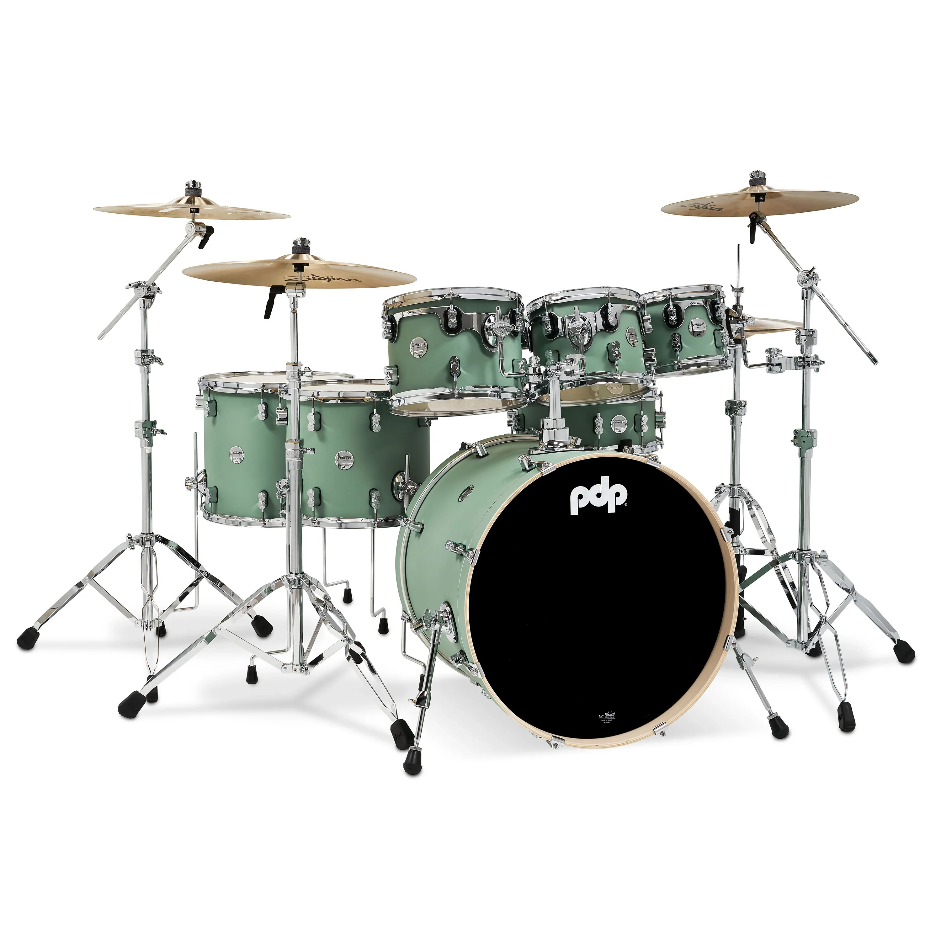 PDP Concept Maple Drum Kit 22-8-10-12-14-16+14in - Satin Seafoam - Image 8