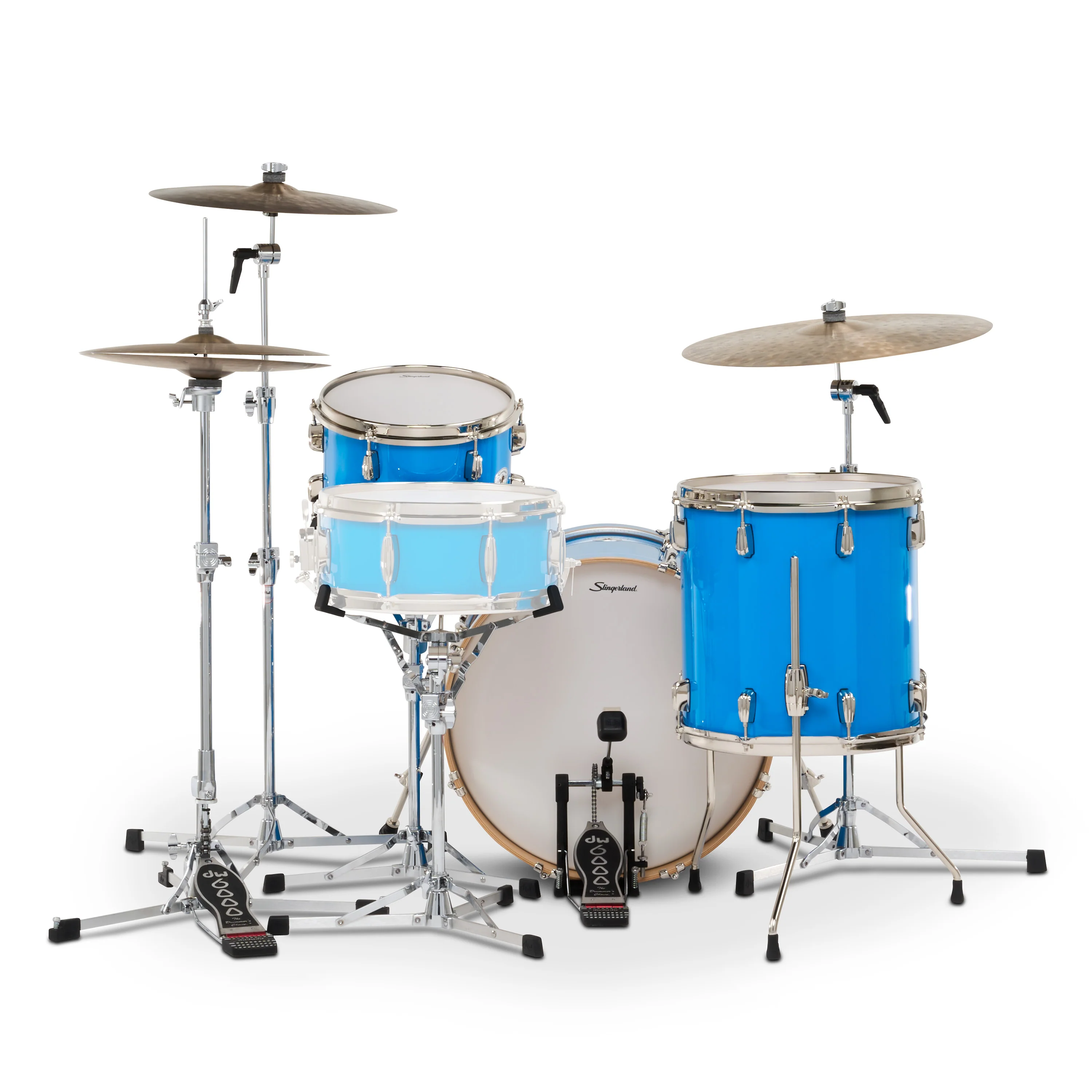 Slingerland Studio King 8x12 14x14 14x20 Lunar Blue drum kit - Image 3