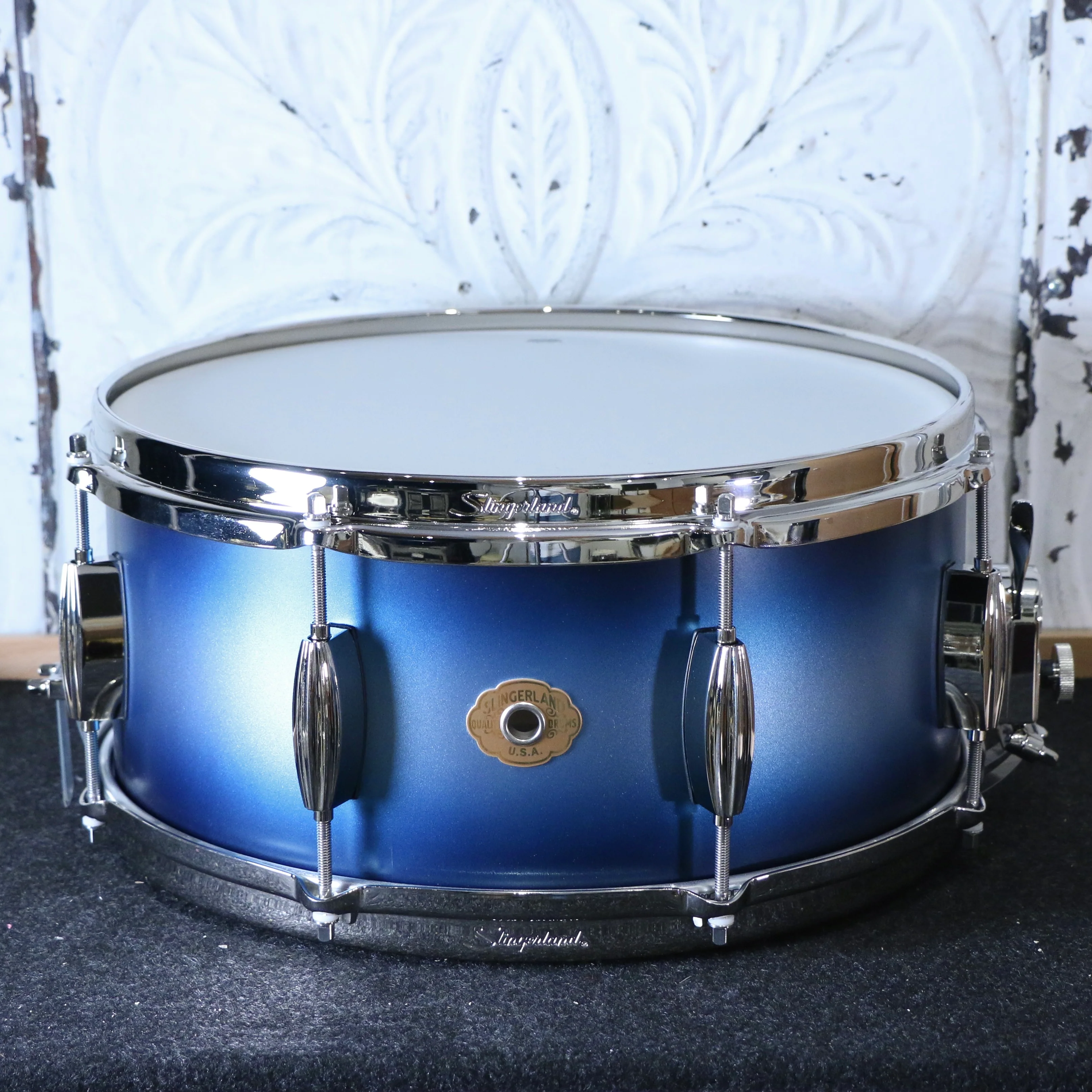 Slingerland Radio King Artist Snare Drum 14X6.5in - Blue & Silver Lacquer
