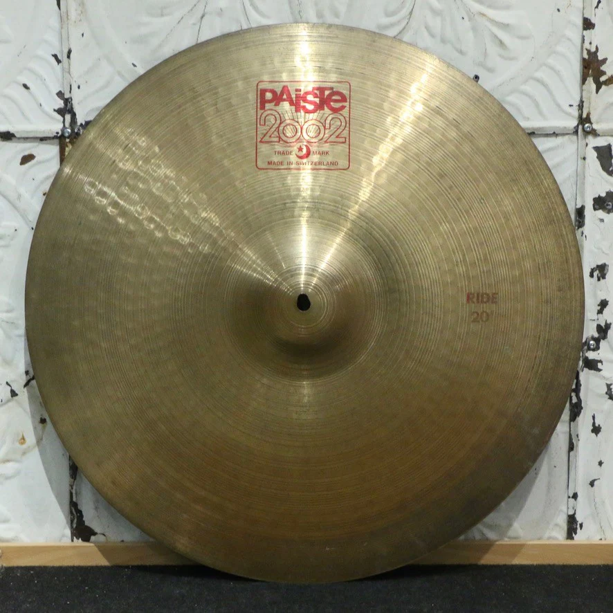 Cymbale ride usagée Paiste 2002 20po (2332g) - vert de gris, keyhole