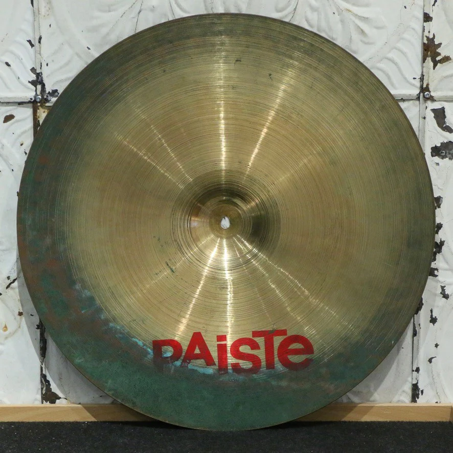 Cymbale ride usagée Paiste 2002 20po (2332g) - vert de gris, keyhole - Image 2