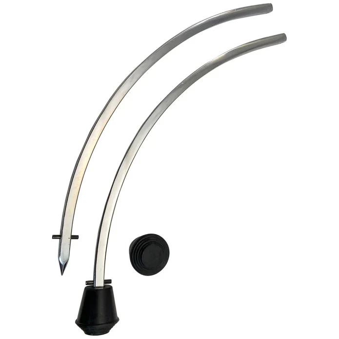 Danmar 3/8in Curved Bass Drum Spurs - for 22-28" Ludwig