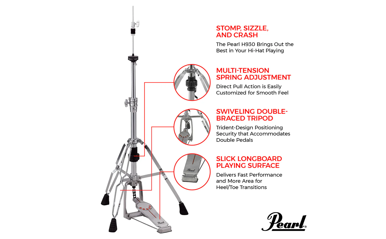 Pearl Demon-Style Hi-Hat Stand - Image 9