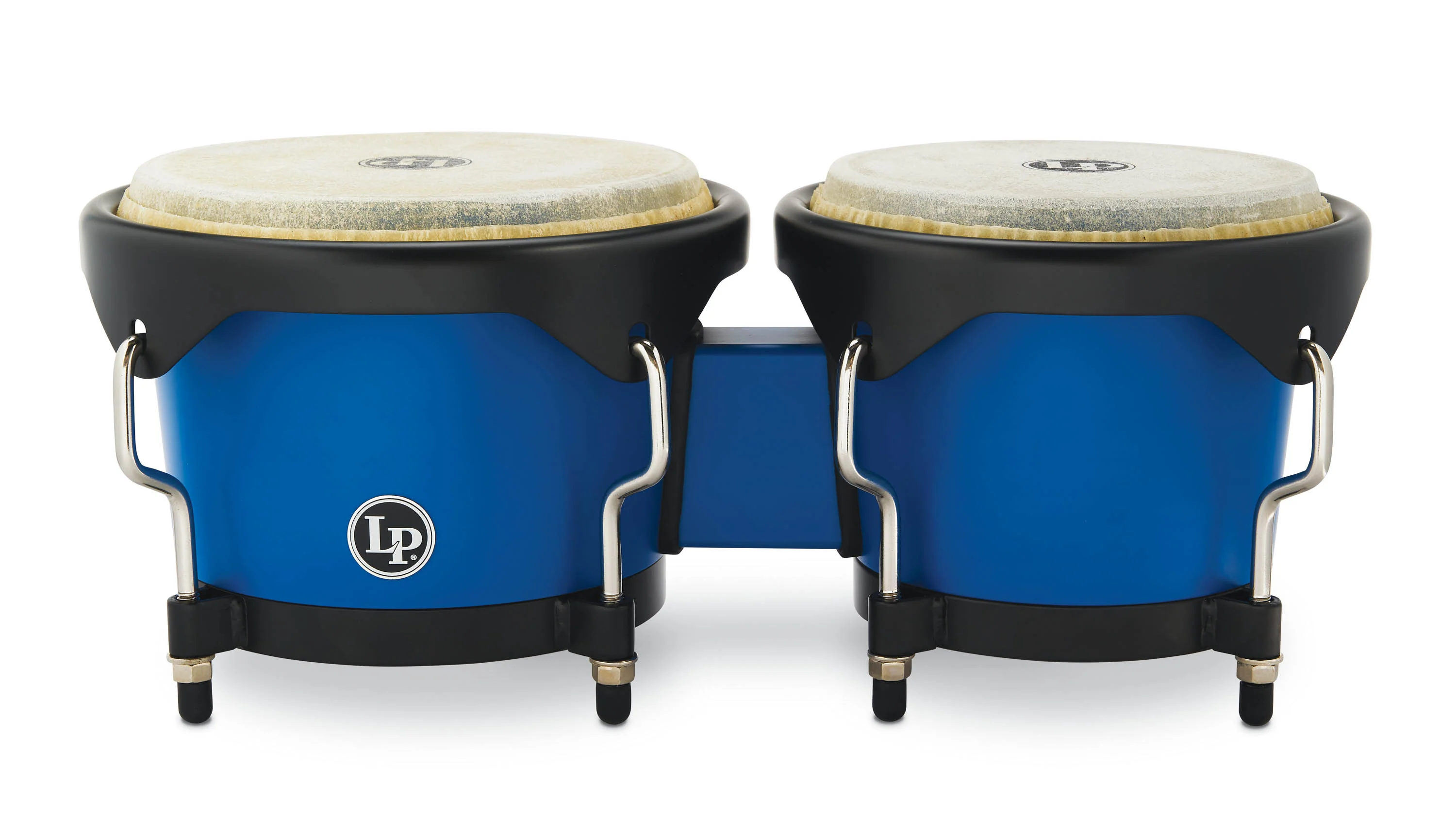 LP Discovery II Ultralight Series Bongos, Race Car Blue with Black HW, 6 ¼ - 7 ¼in - Image 2