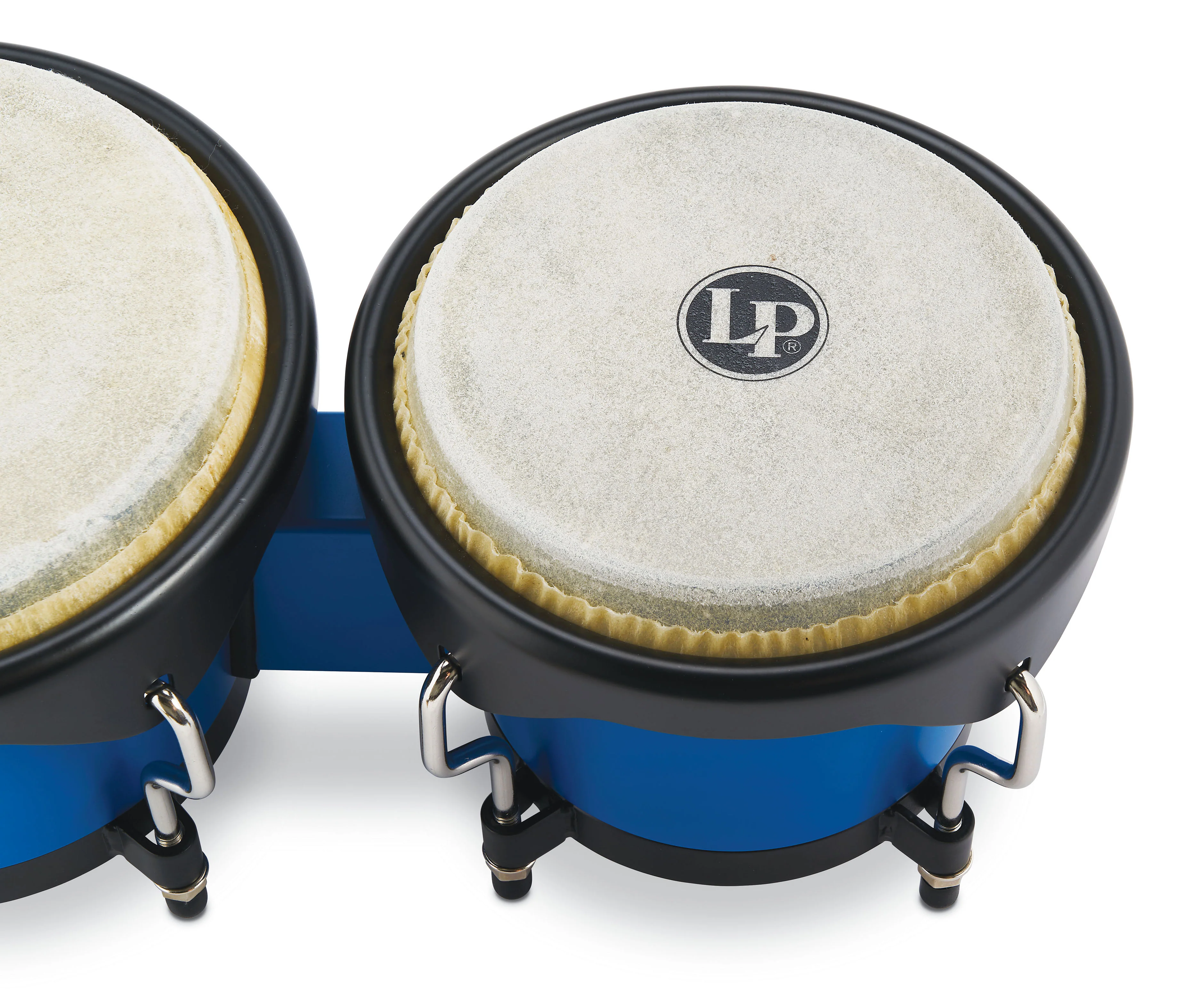 LP Discovery II Ultralight Series Bongos, Race Car Blue with Black HW, 6 ¼ - 7 ¼in - Image 3