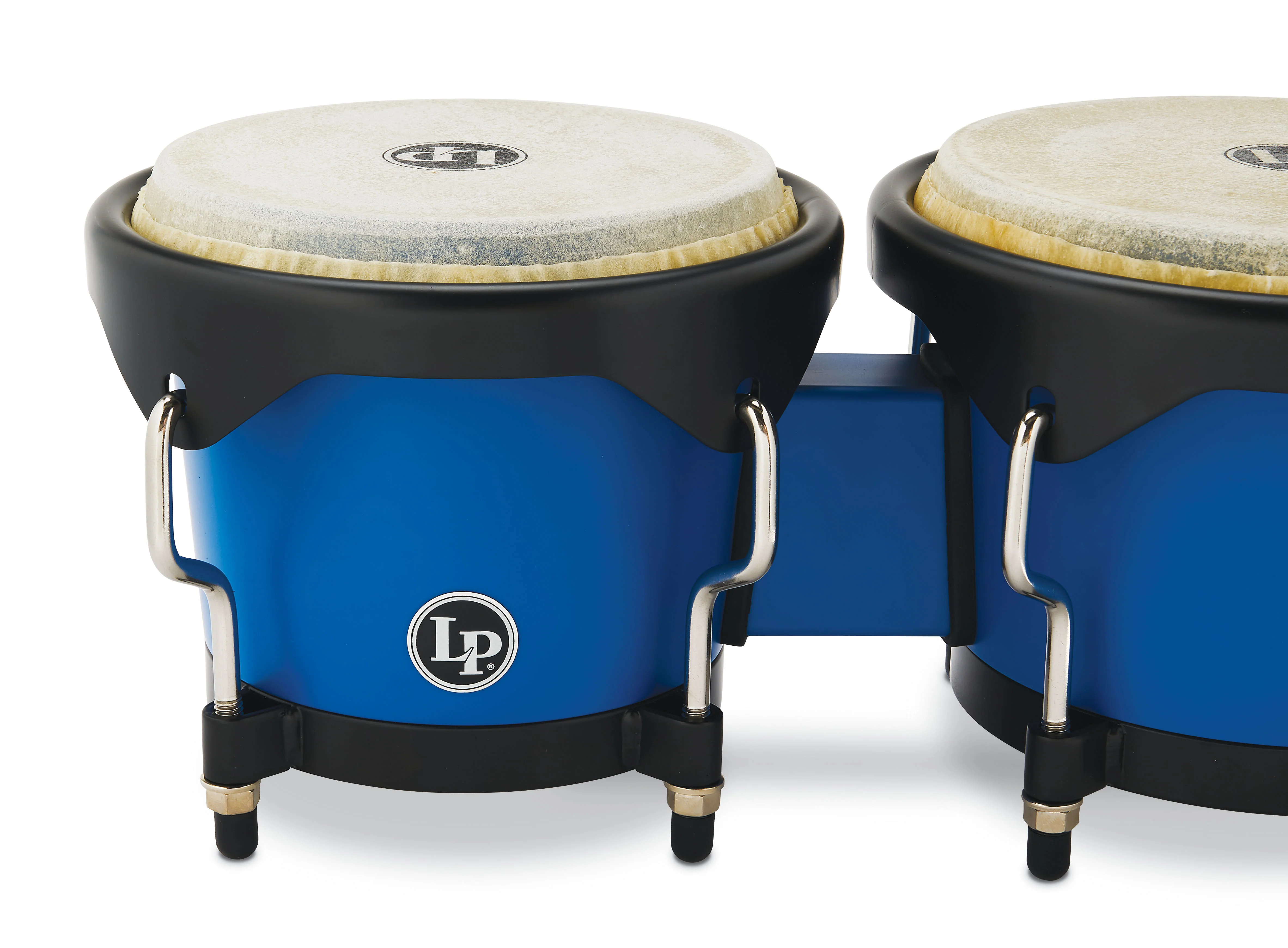 LP Discovery II Ultralight Series Bongos, Race Car Blue with Black HW, 6 ¼ - 7 ¼in - Image 4