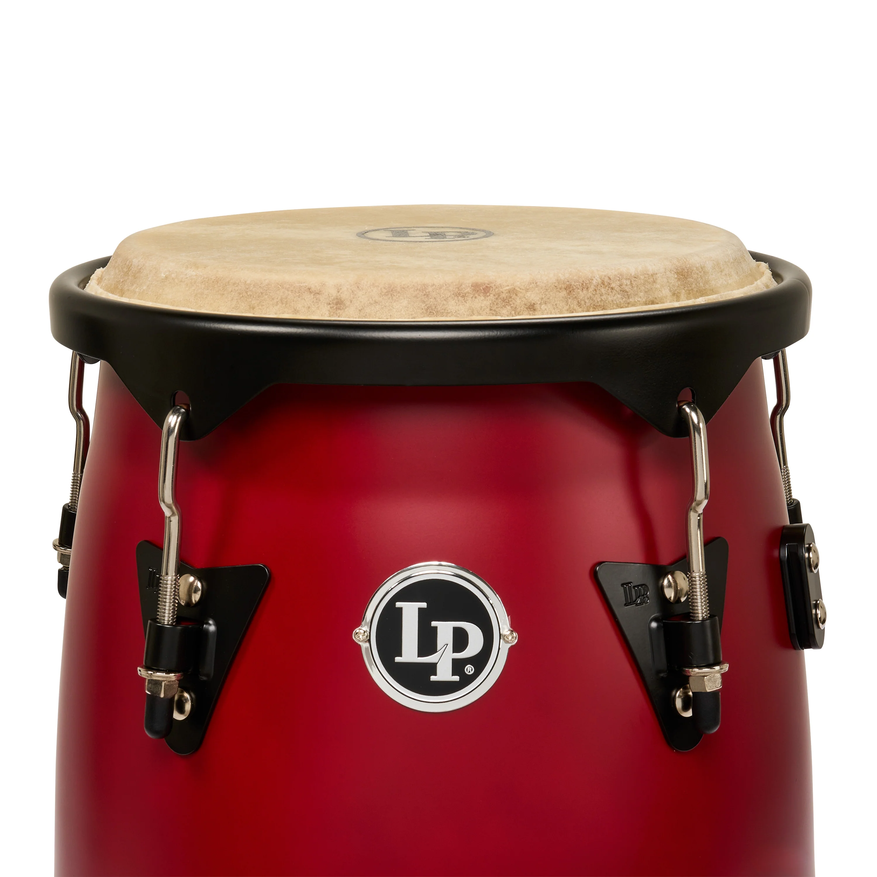LP Discovery II Ultralight Series Conga set, Red w/ Black HW, 10-11inch - Image 3