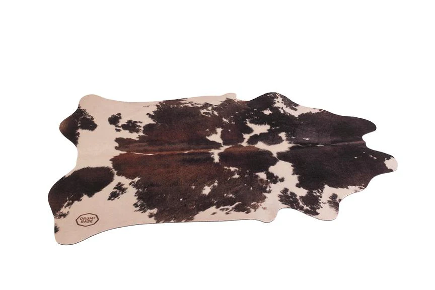 Drum N Base Vegan Cow Drum Rug - 6ft X 5.25ft Clara Black/White